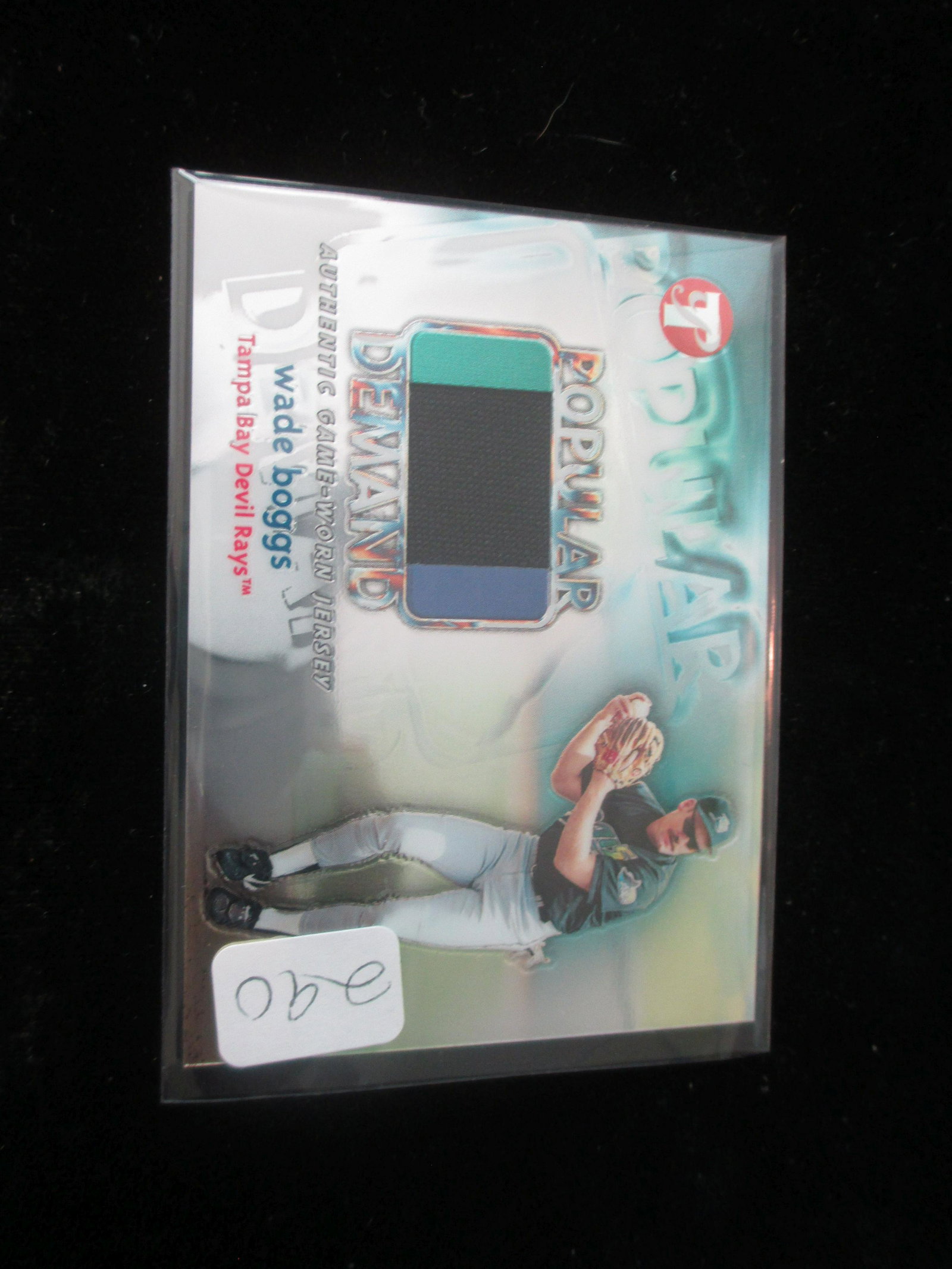 wade boggs jersey card: tampa bay rays