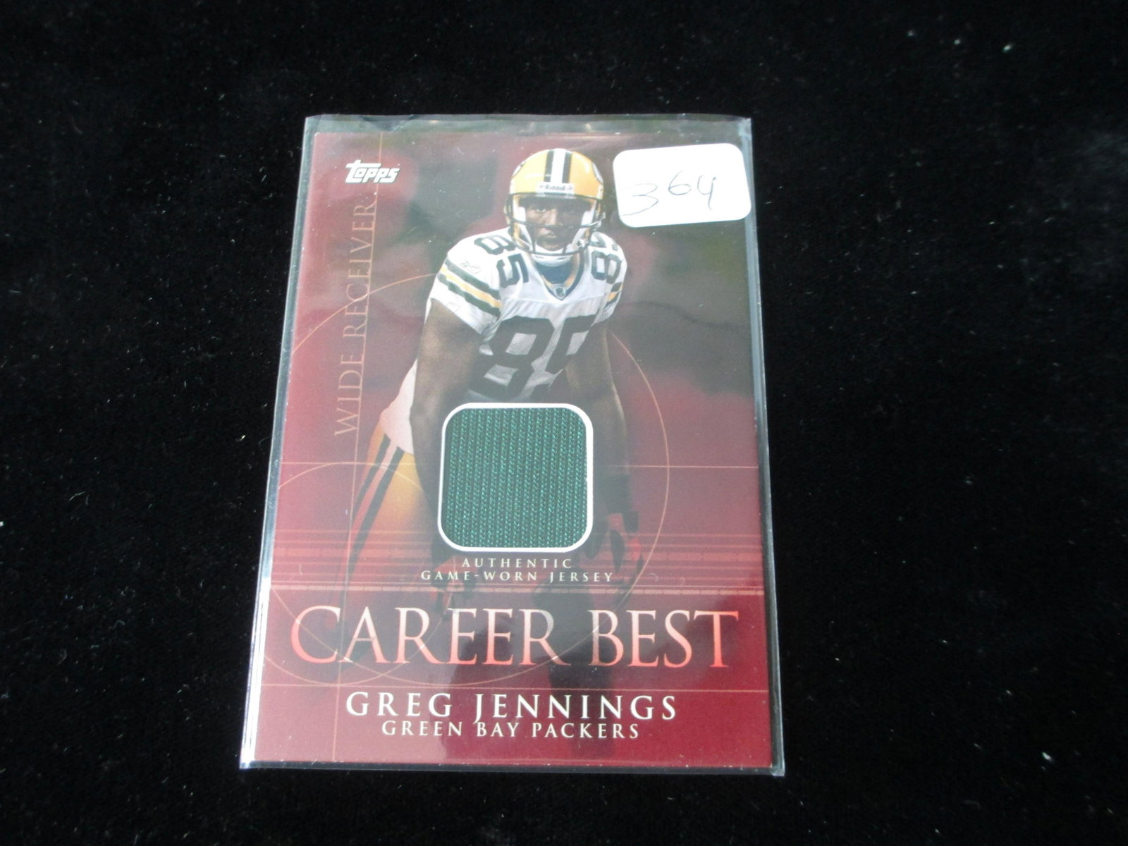 greg jennings jersey card: packers
