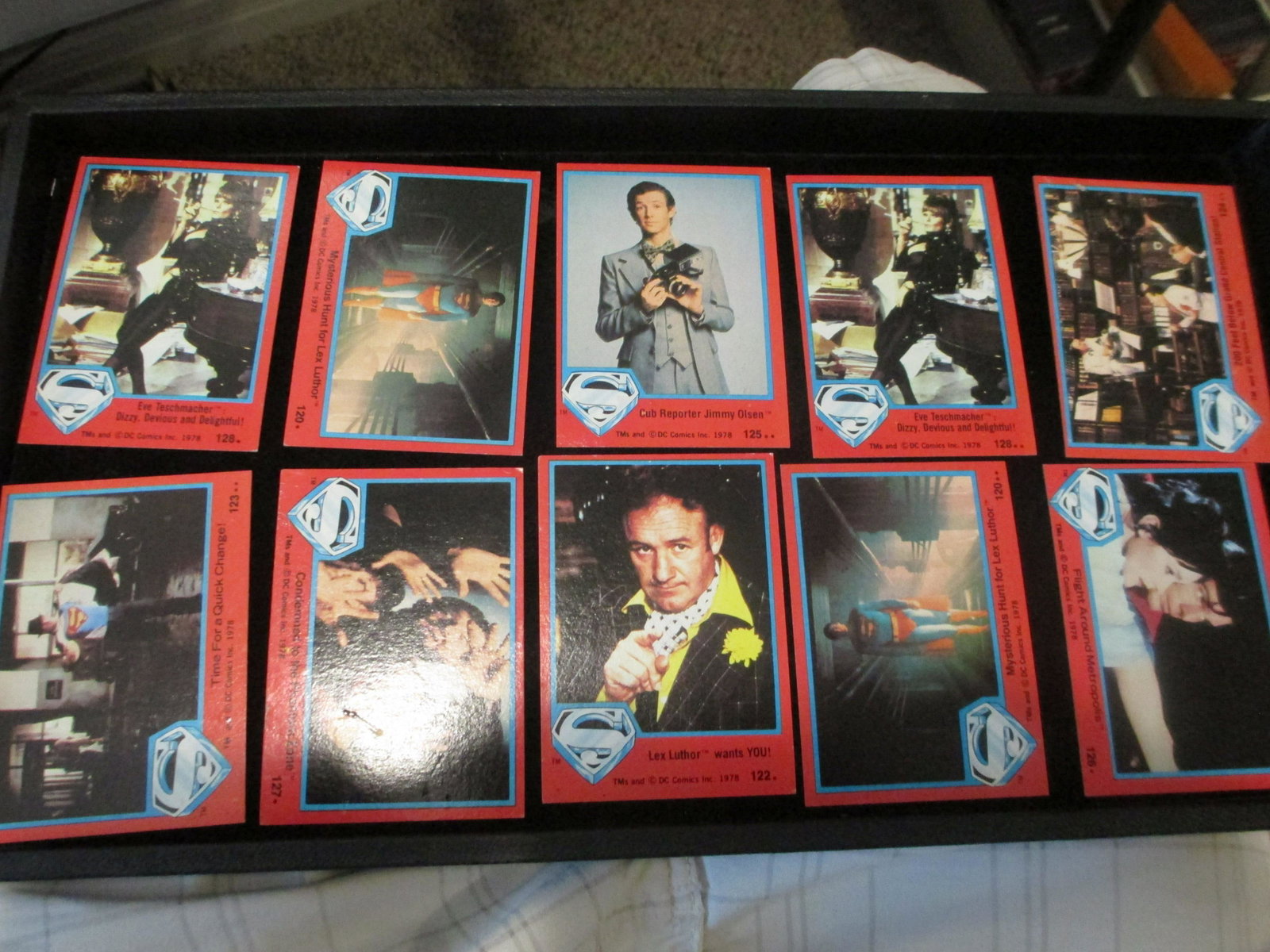 lot of 10 vintage superman cards: vintage card lot