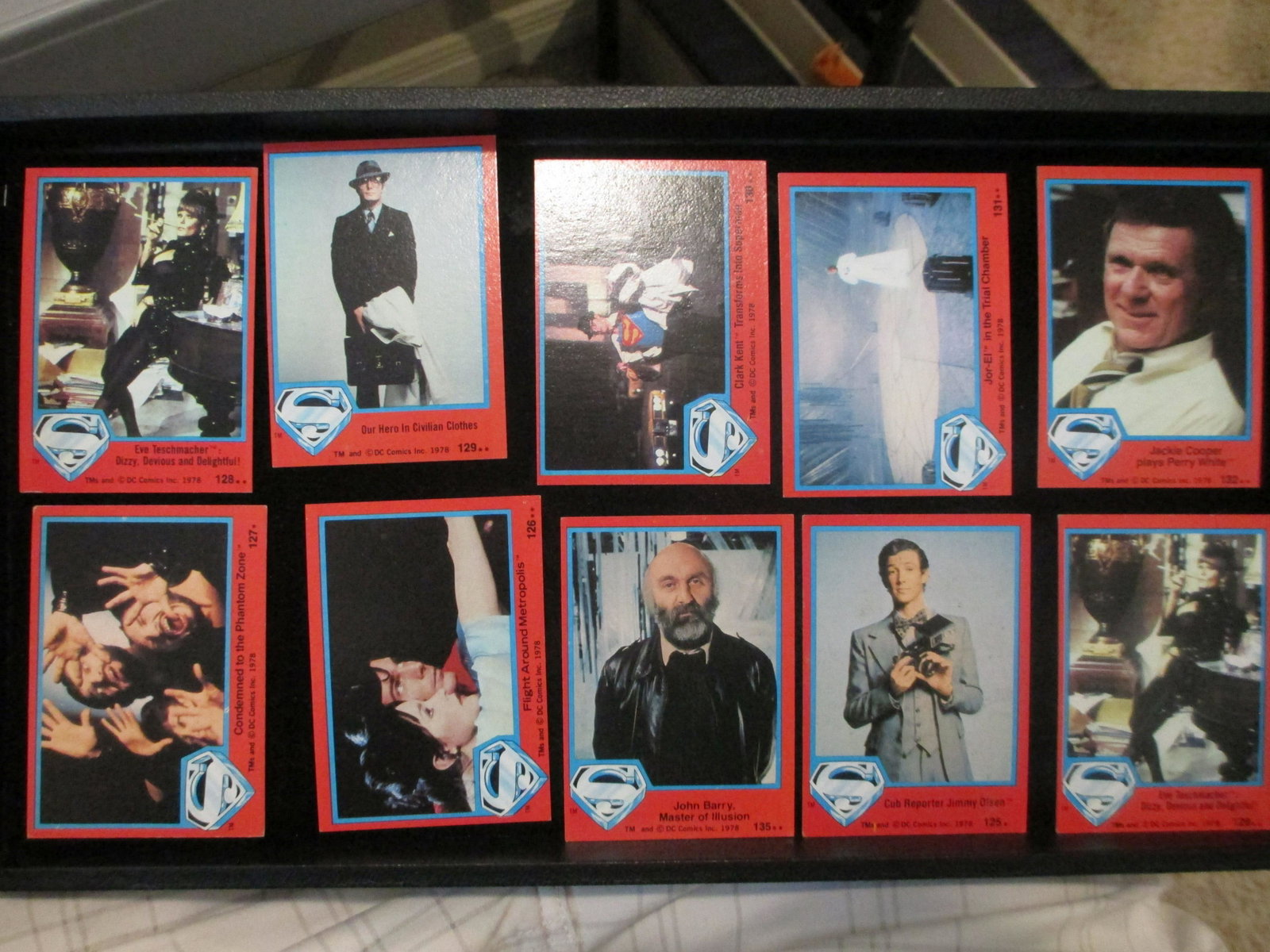 lot of 10 vintage superman cards: vintage card lot