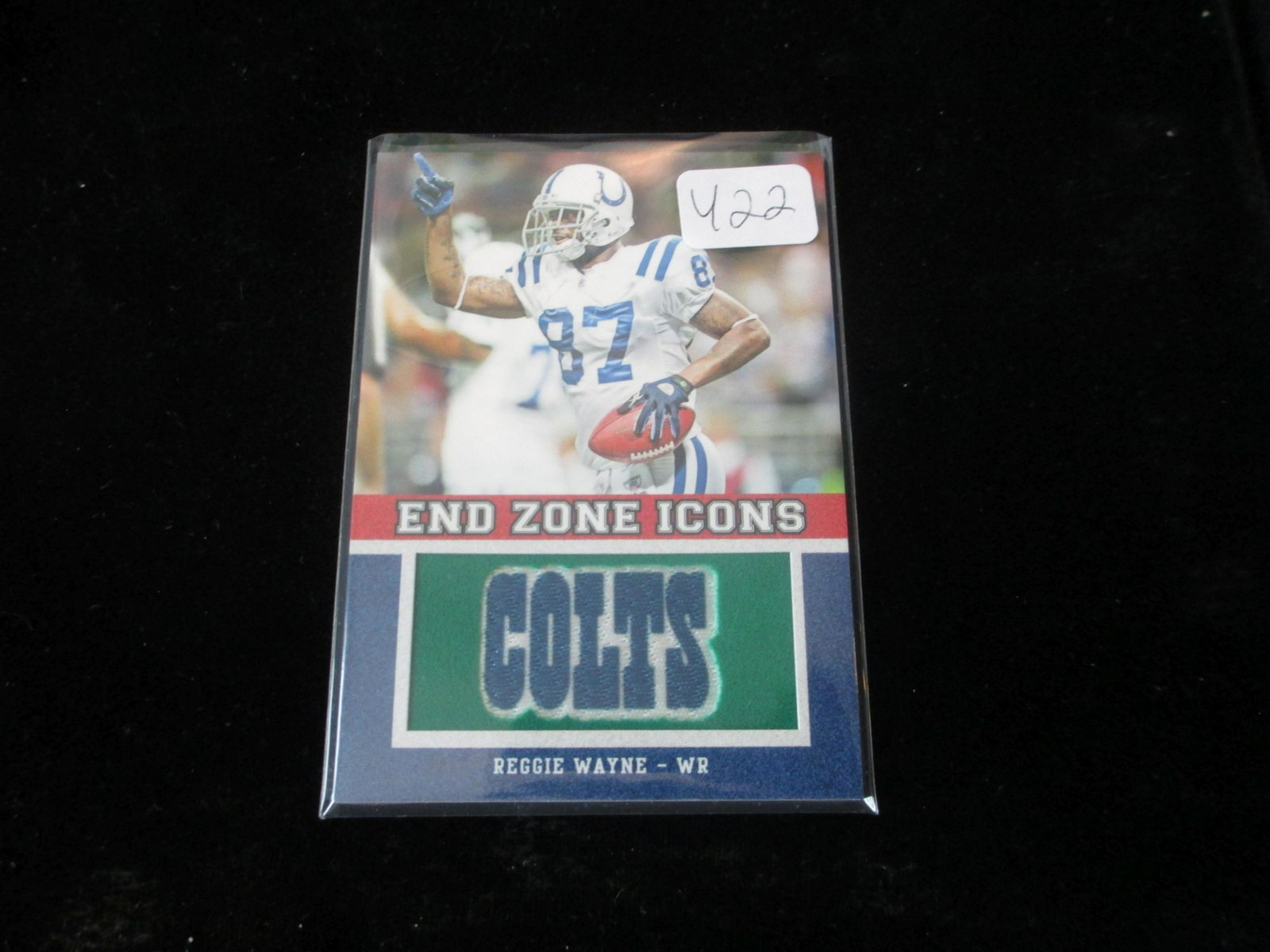 reggie wayne patch card: colts