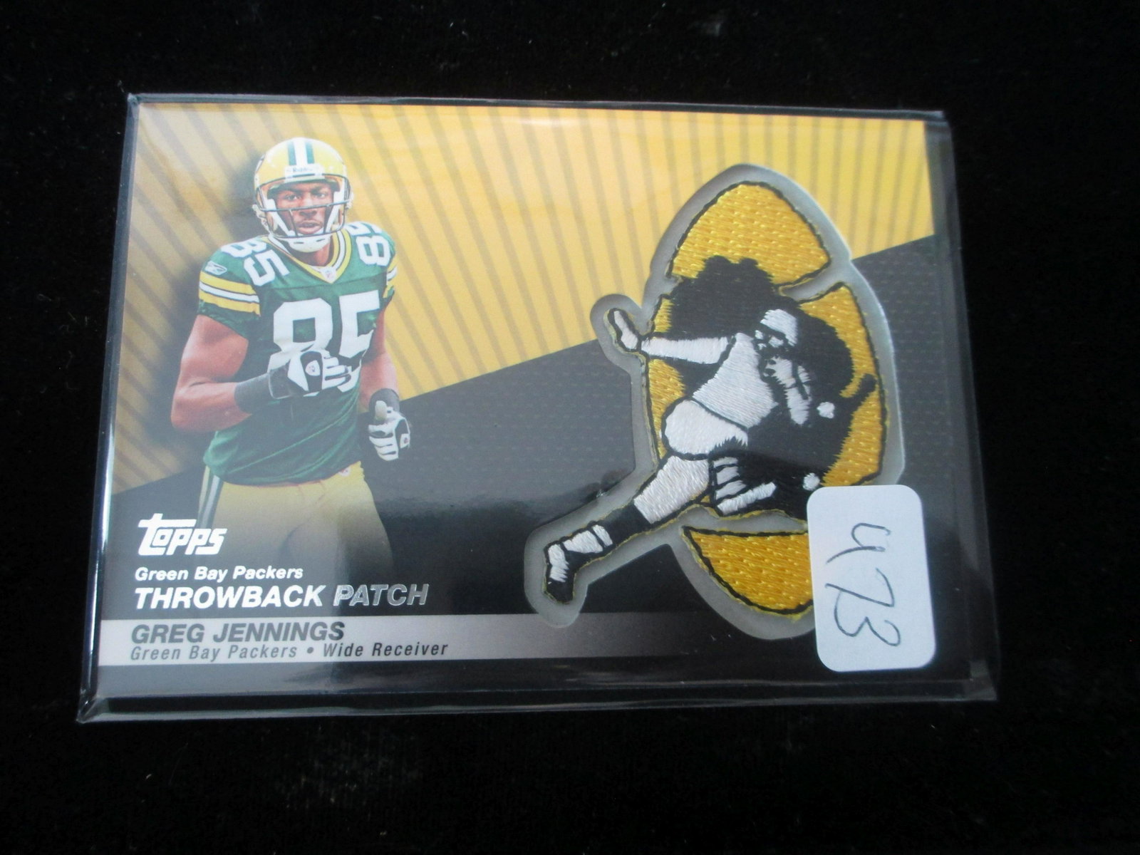 greg jennings patch card: packers