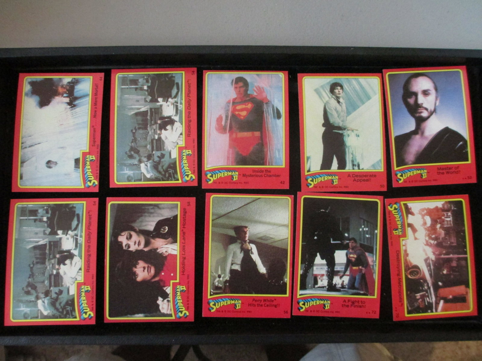 lot of 10 vintage superman cards: superman