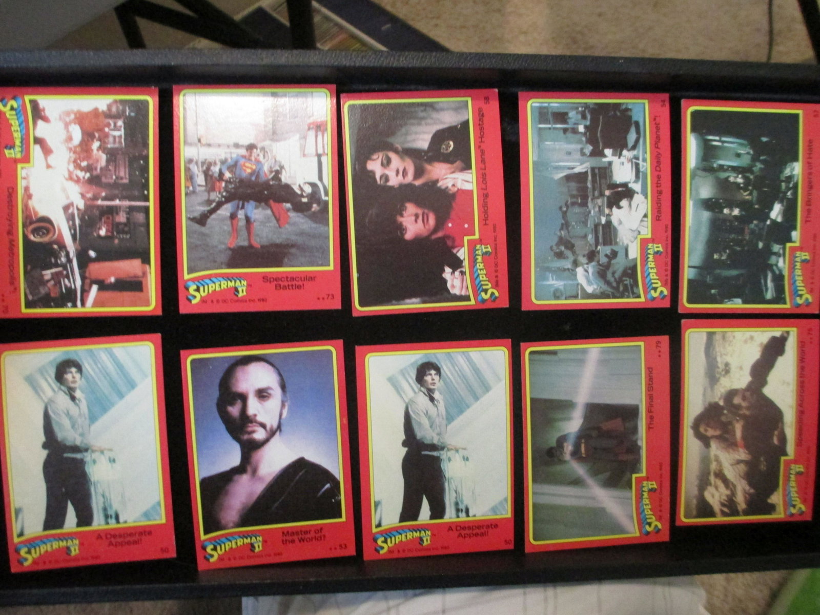 lot of 10 vintage superman cards: superman