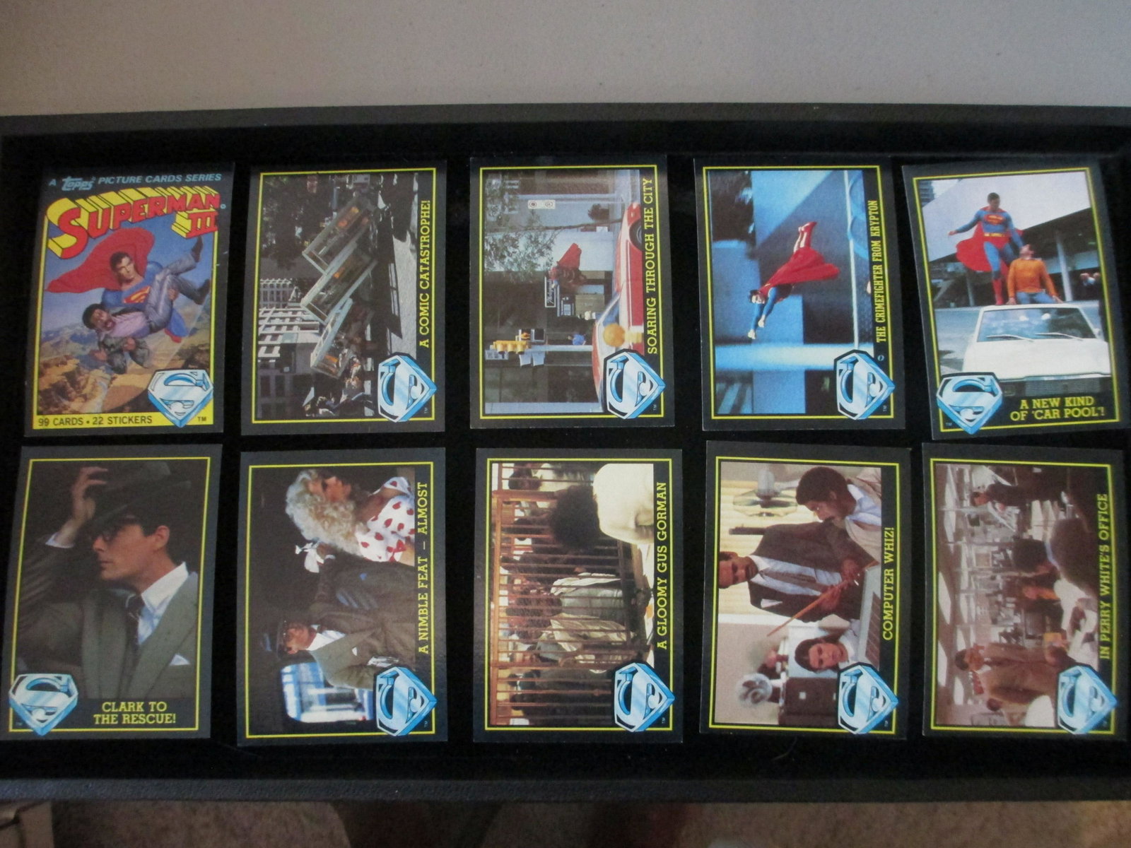 lot of 10 vintage superman cards: superman
