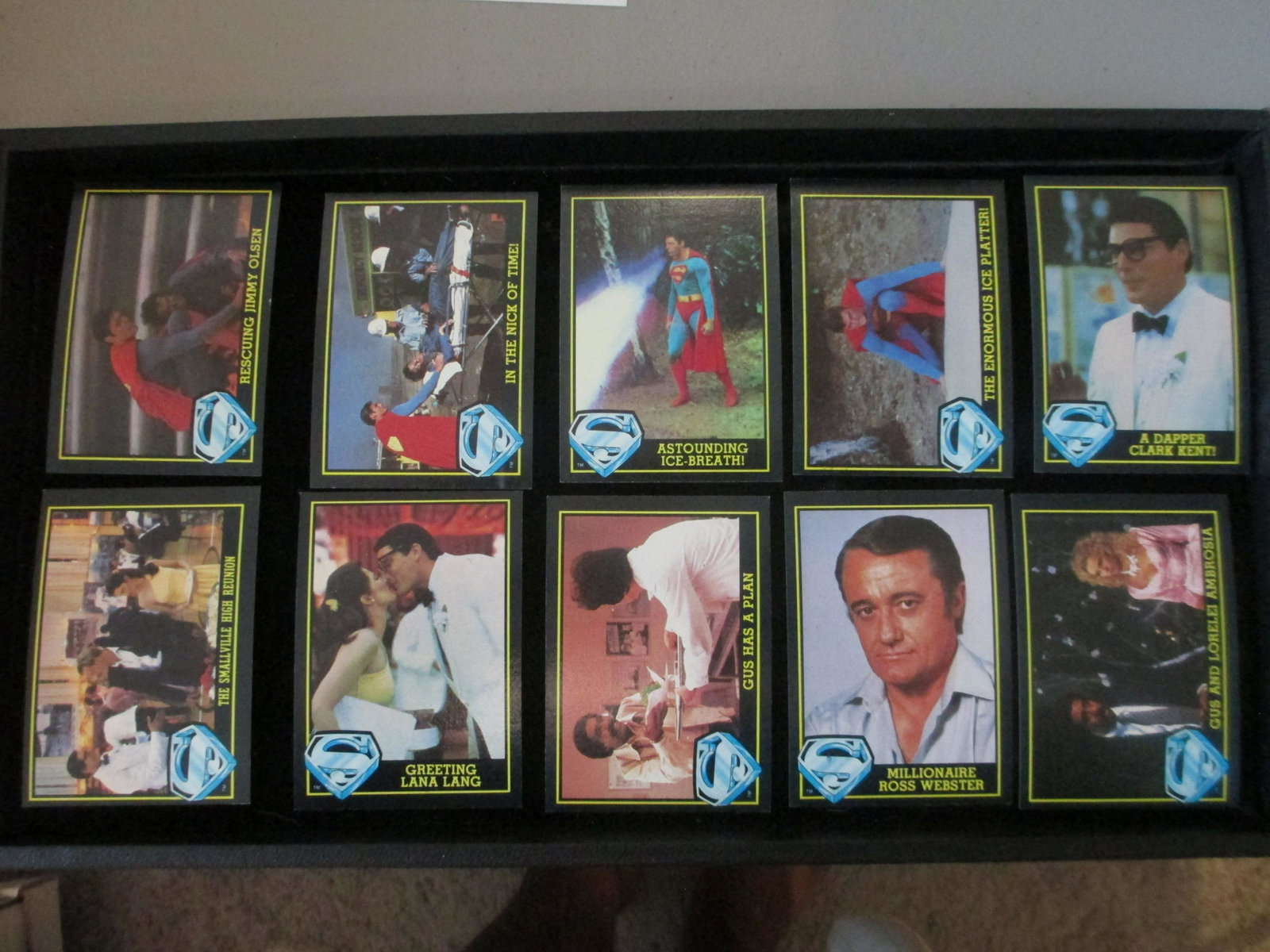 lot of 10 vintage superman cards: superman
