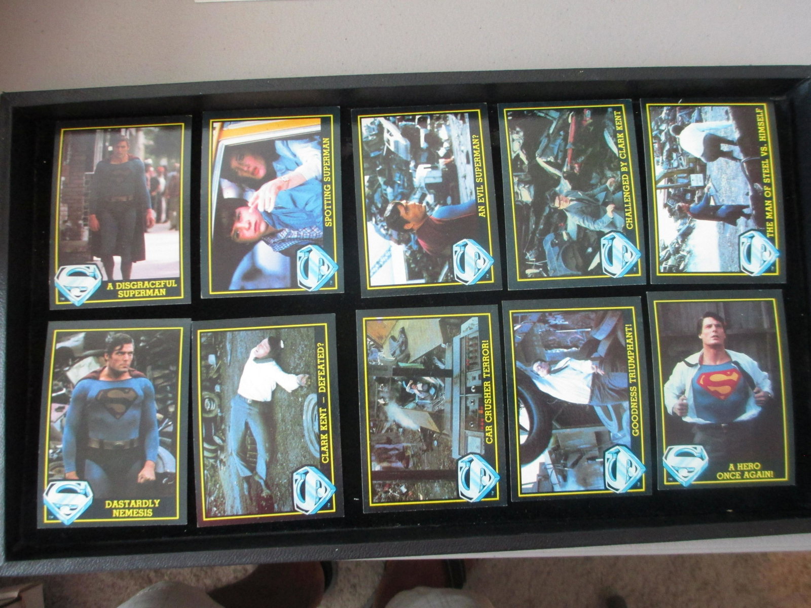 lot of 10 superman cards: superman