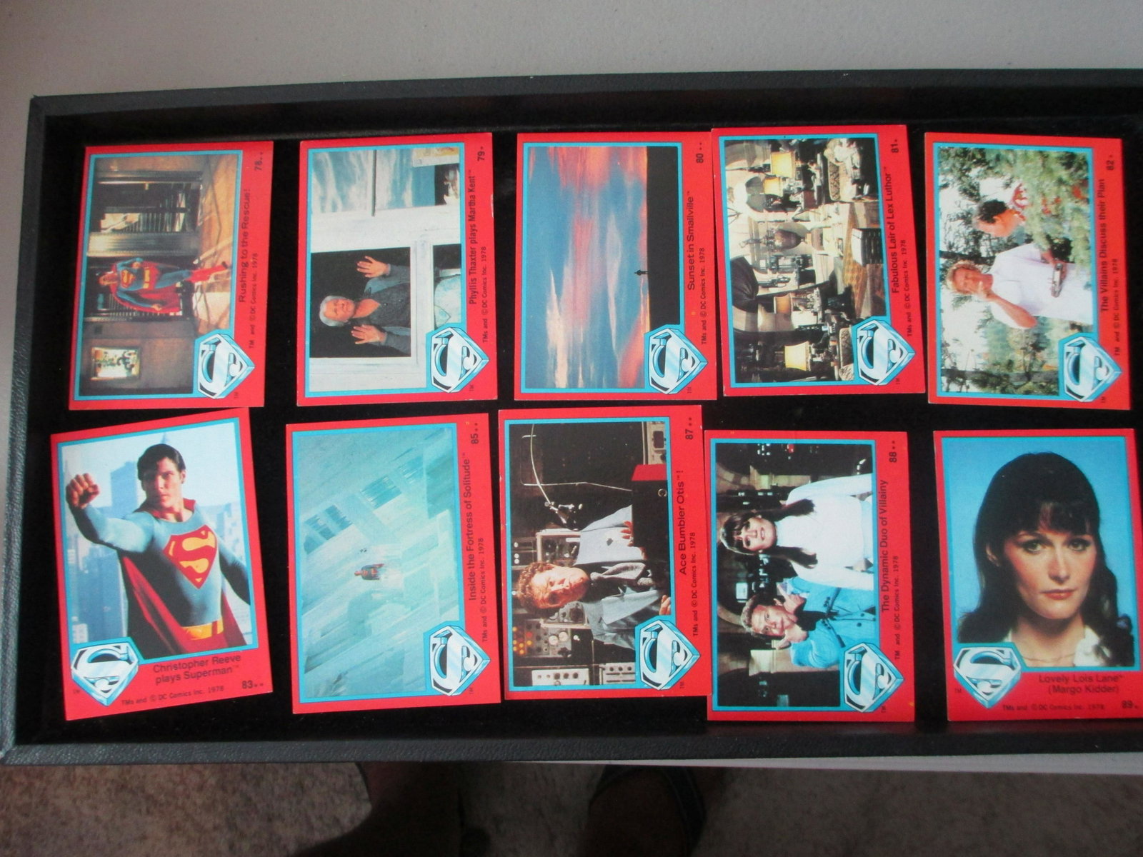 lot of 10 vintage superman cards: vintage lot