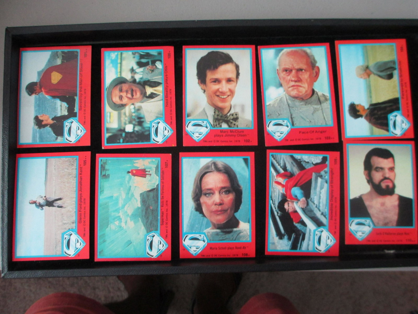 lot of 10 vintage superman cards: vintage lot