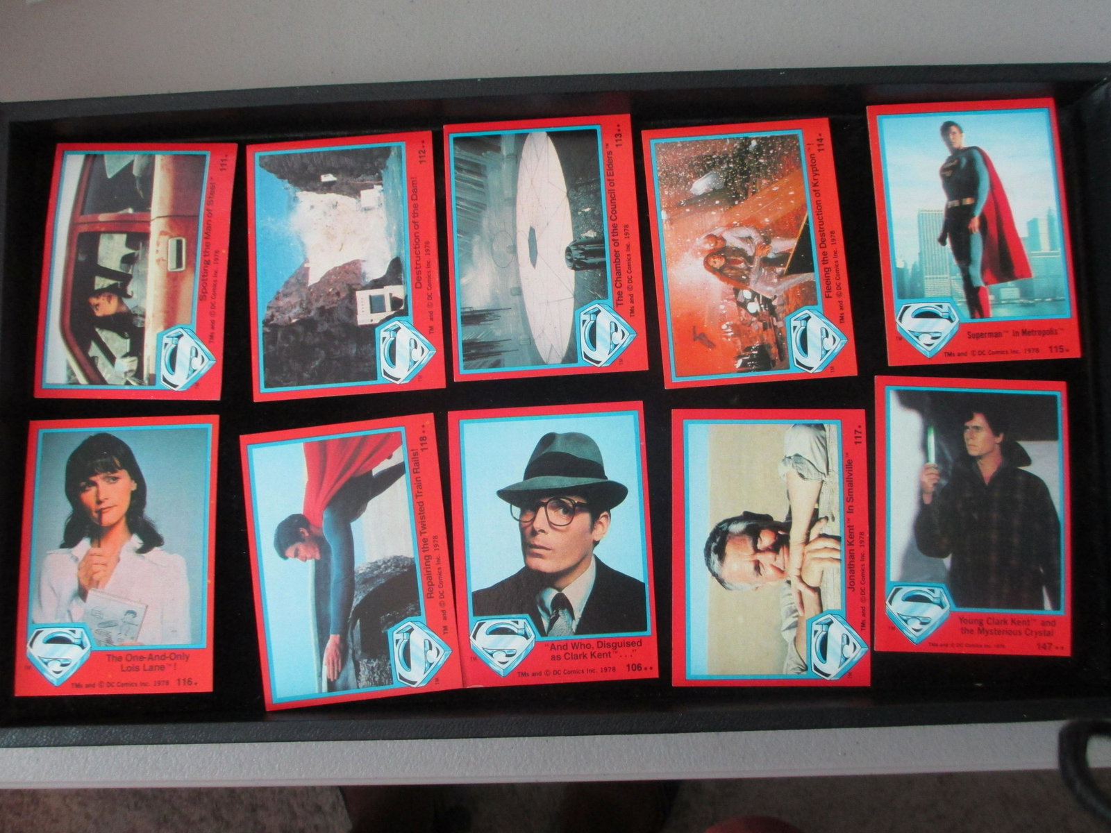 lot of 10 vintage superman cards: vintage lot