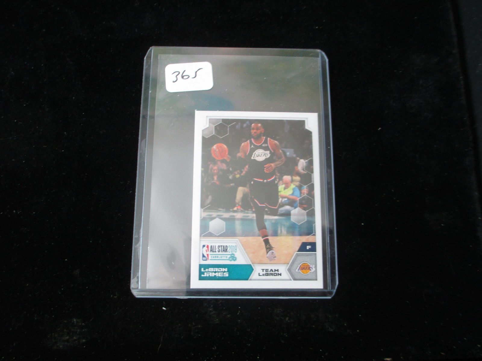 lebron james small card panini: in top loaded sleeve