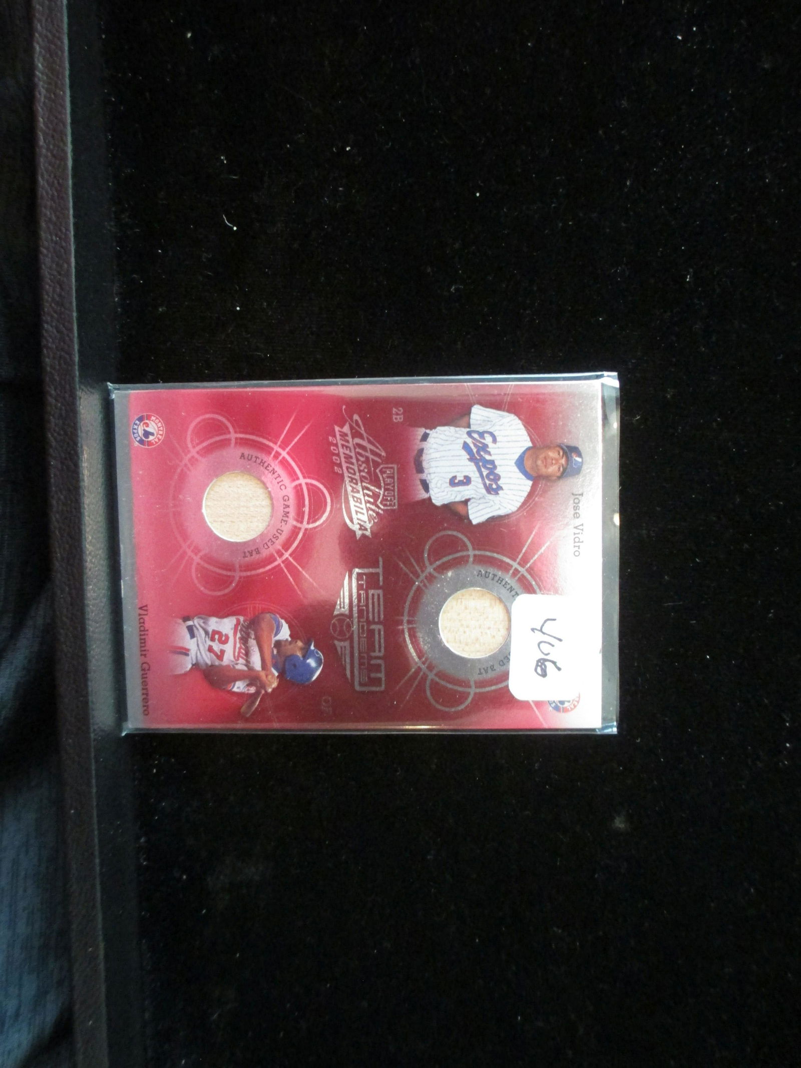 jose vidro and vladimir guerrero game used bat card (1 of 1)