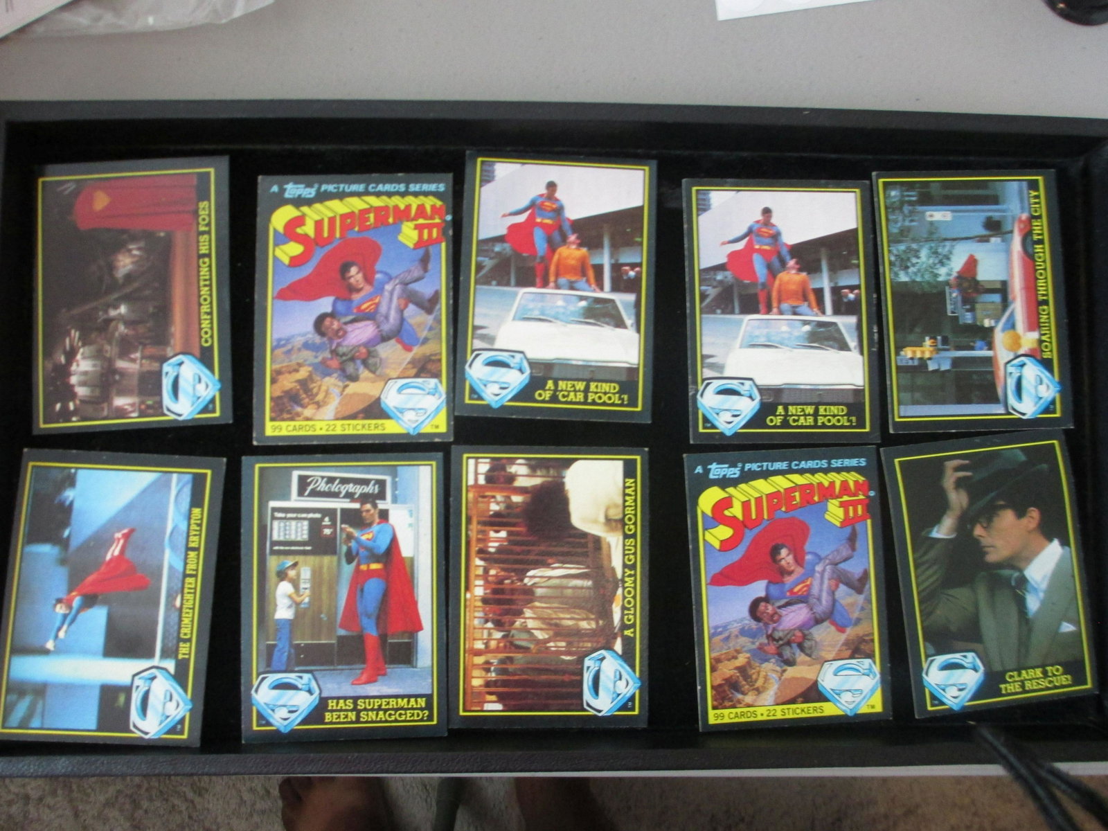 lot of 10 vintage superman cards: superman