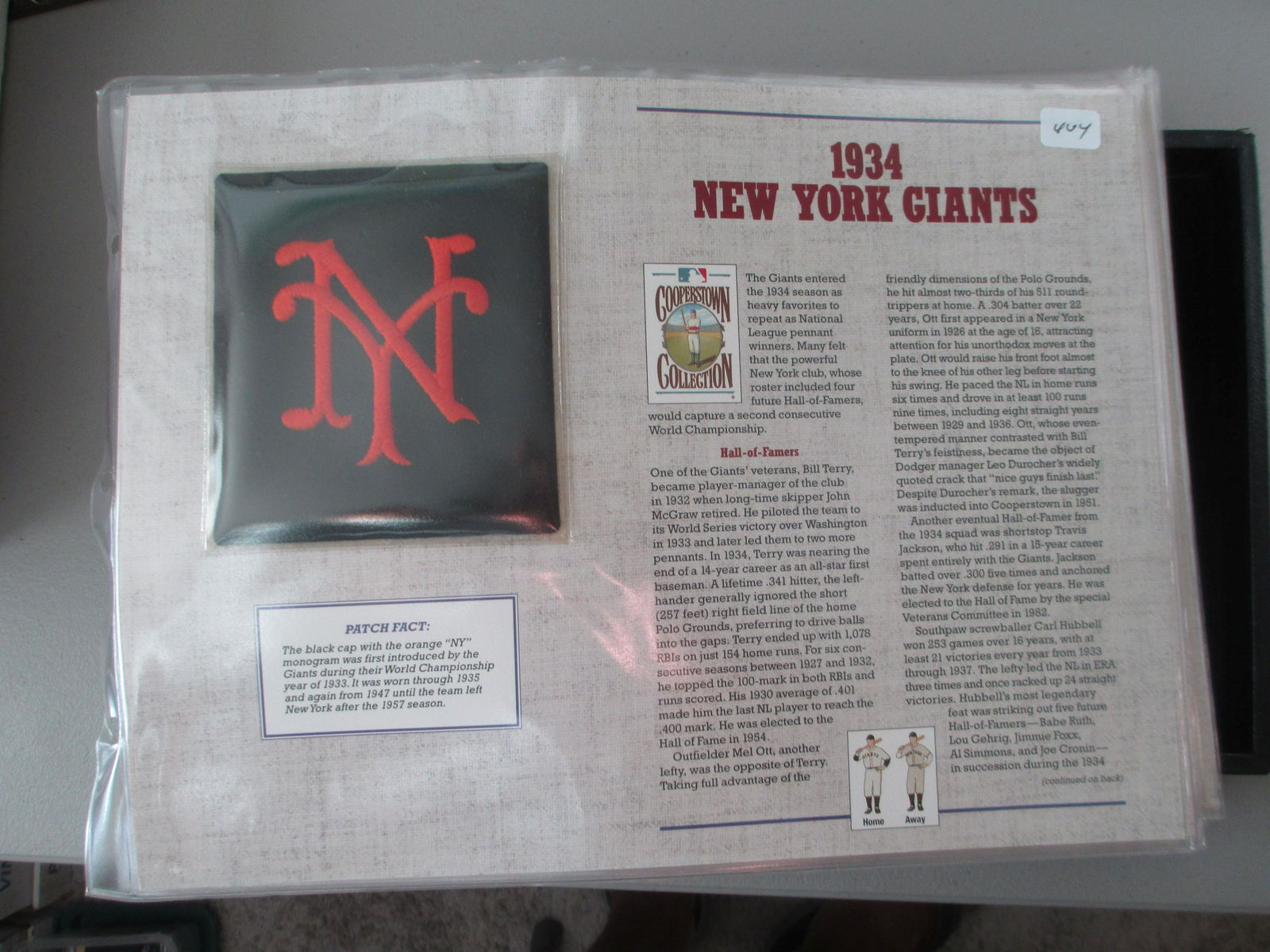 vintage large patch 1934 new york giants (1 of 1)