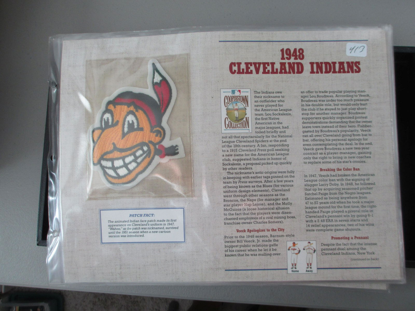 vintage large patch 1948 cleveland indians (1 of 1)