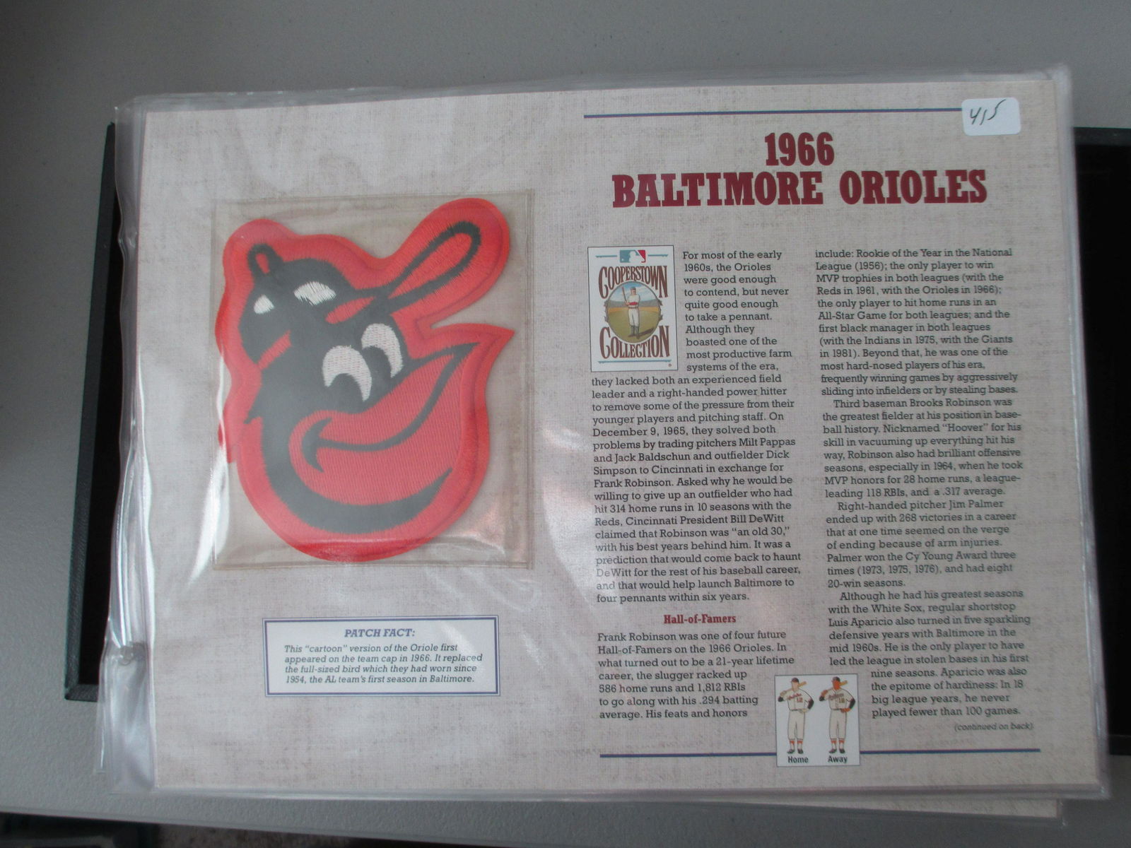 vintage large patch 1966 baltimore orioles (1 of 1)