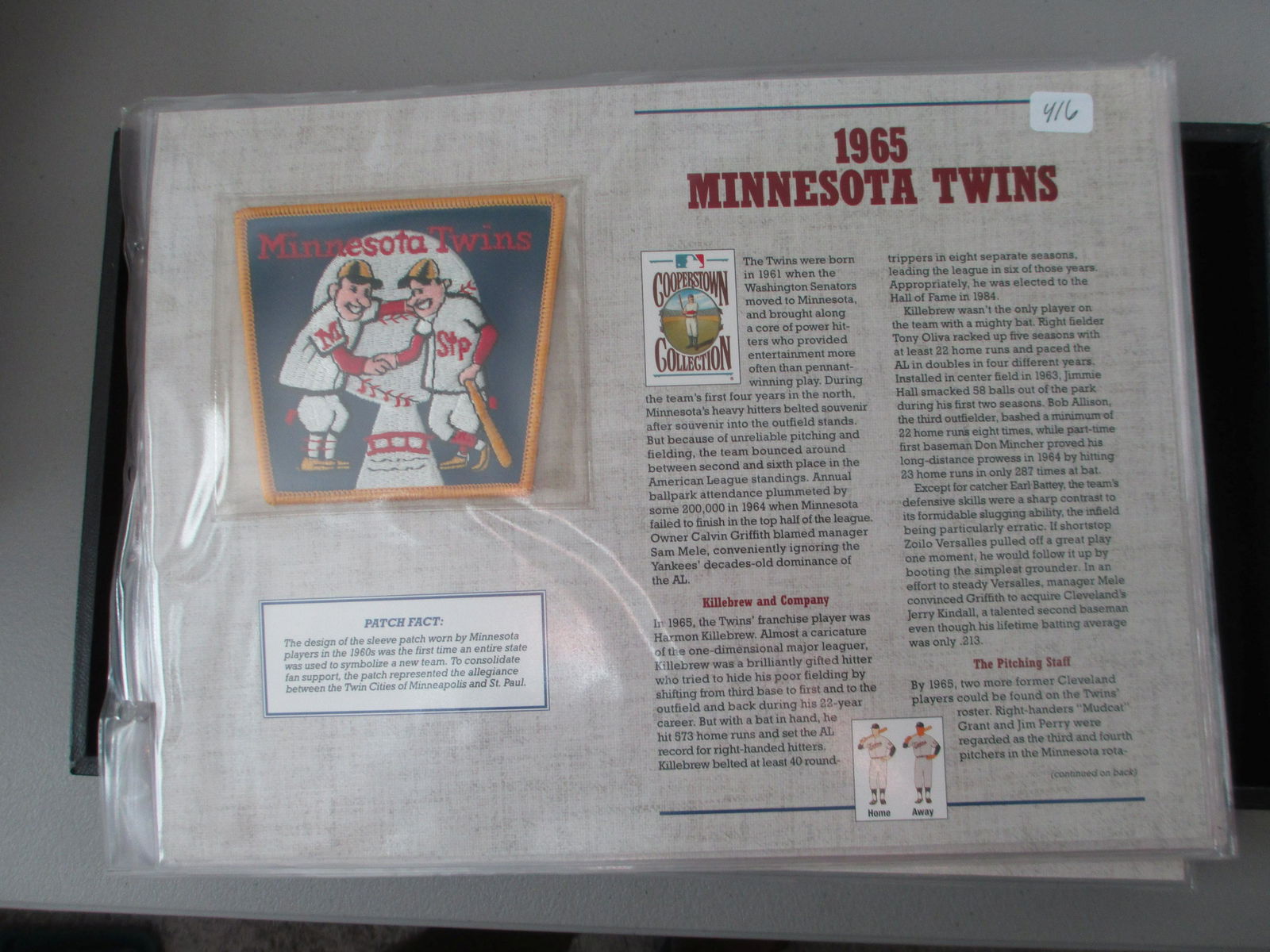 vintage large patch 1965 minnesota twins (1 of 1)