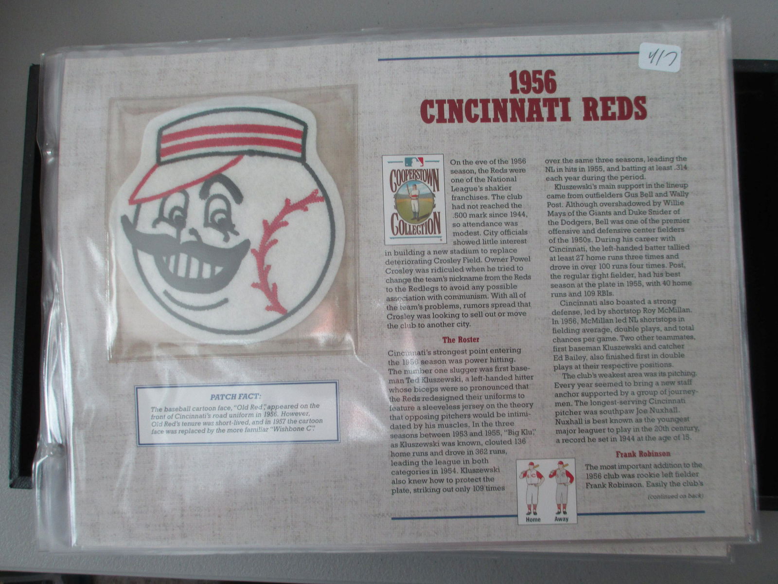 vintage large patch 1956 cincinnati reds (1 of 1)