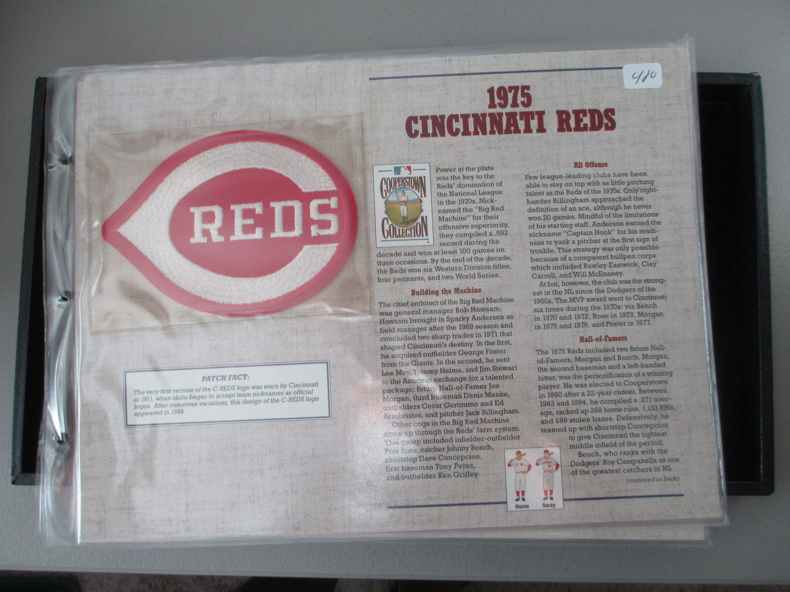 vintage large patch 1975 cincinnati reds (1 of 1)