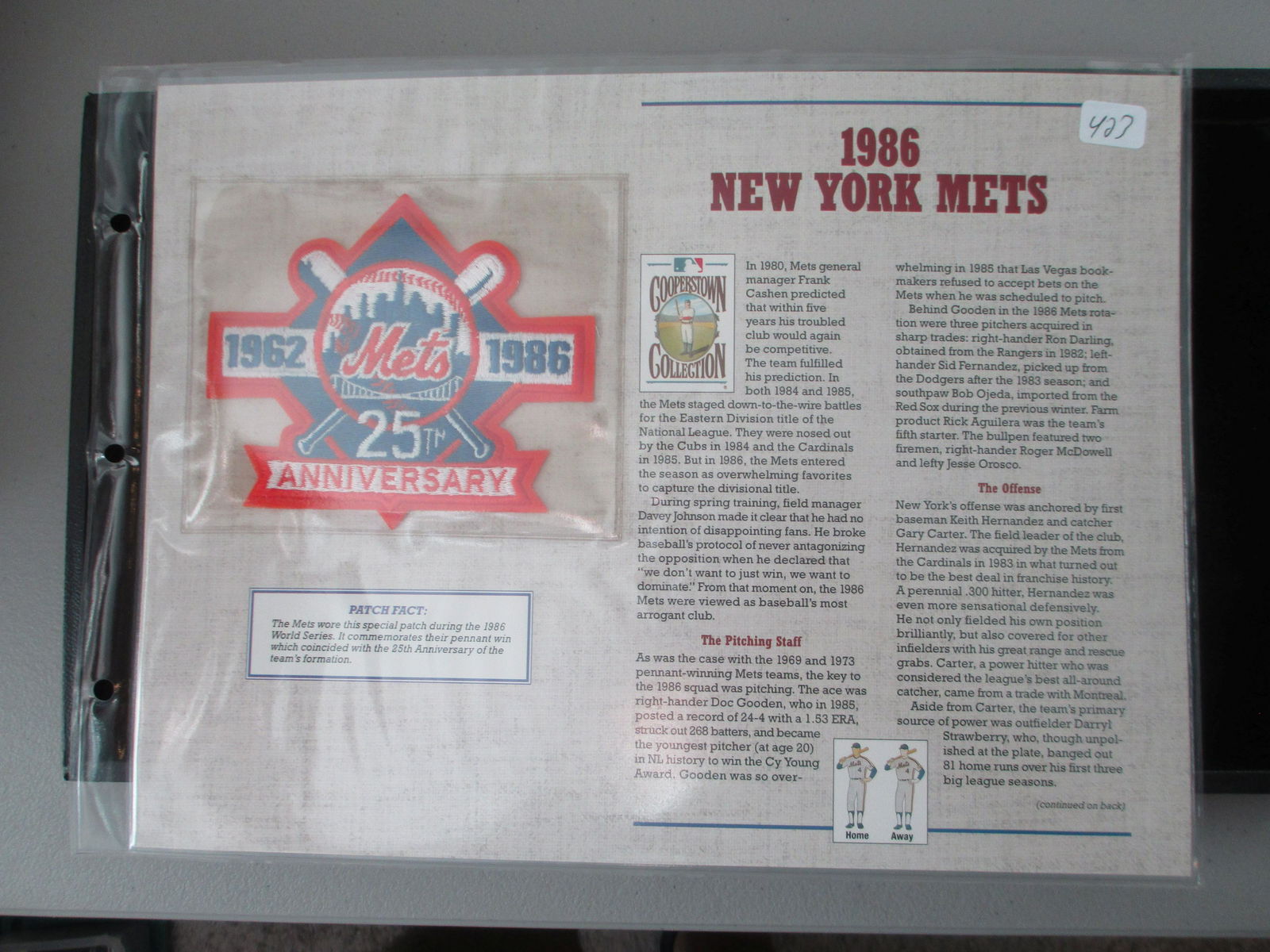 vintage large patch 1986 new york mets (1 of 1)