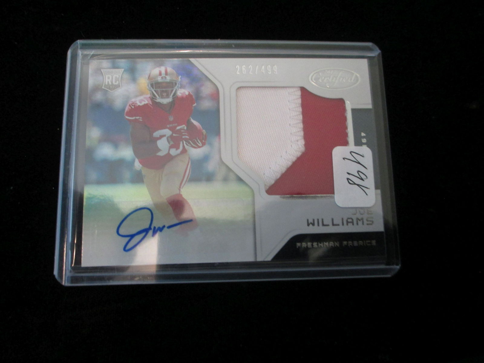 joe williams rookie signature and jersey card #262/499 (1 of 1)