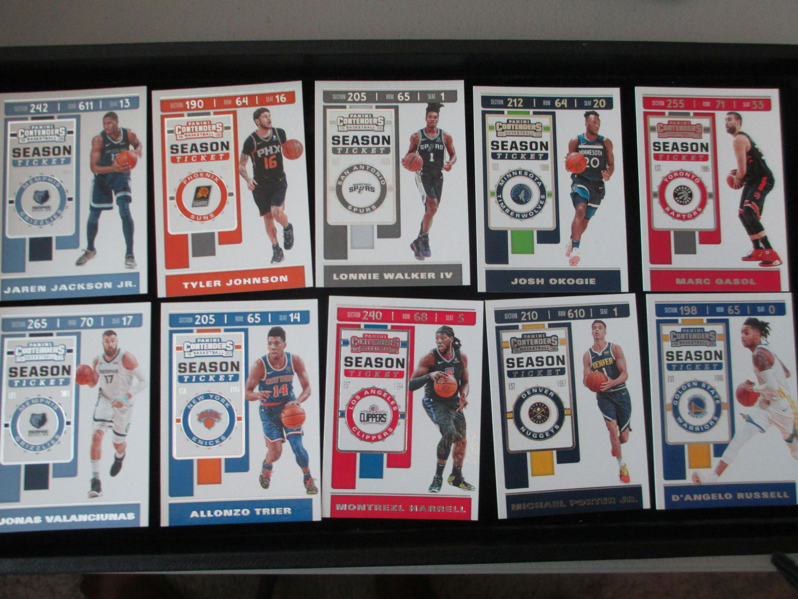 lot of 10 season ticket cards (1 of 1)