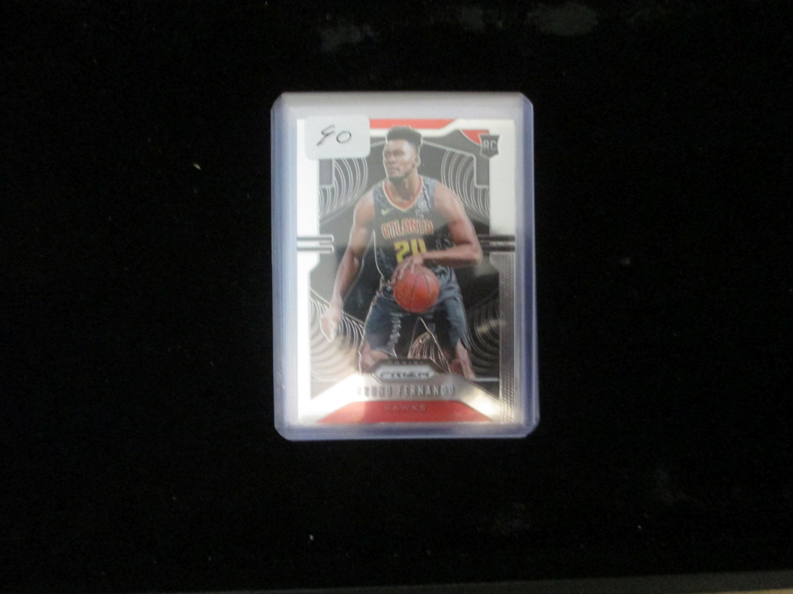 bruno fernadno rookie prizm card: in top loaded sleeve