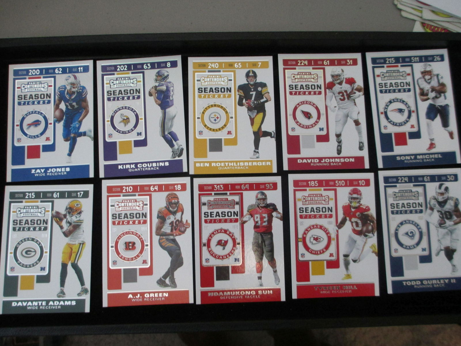 lot of 10 football season ticket cards (1 of 1)