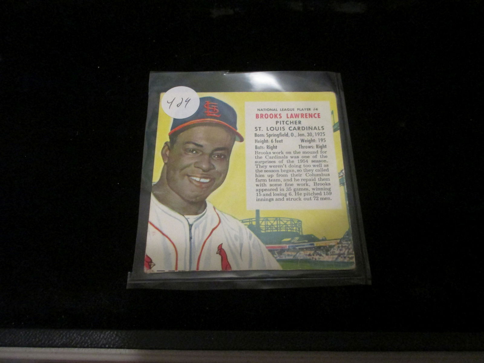 brooks lawrence 1955 redman card (1 of 1)