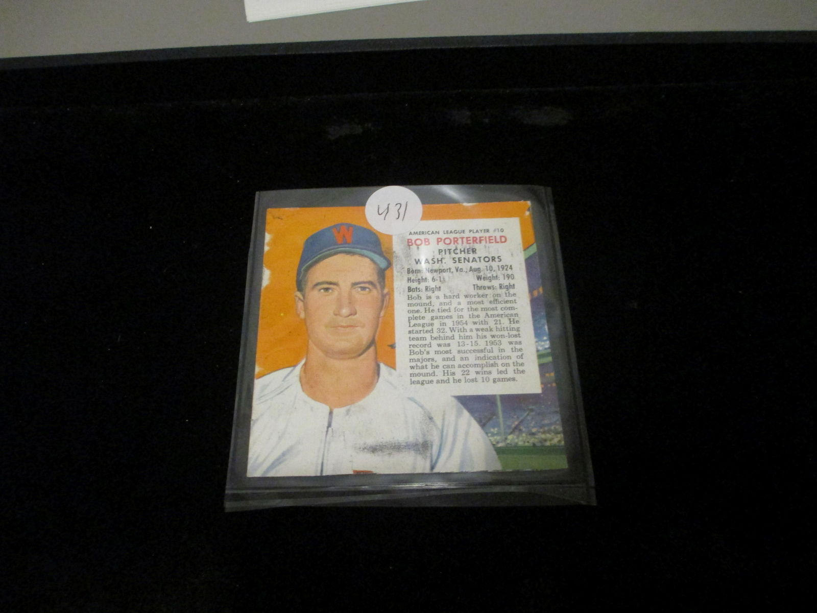 bob porterfield 1955 redman card (1 of 1)