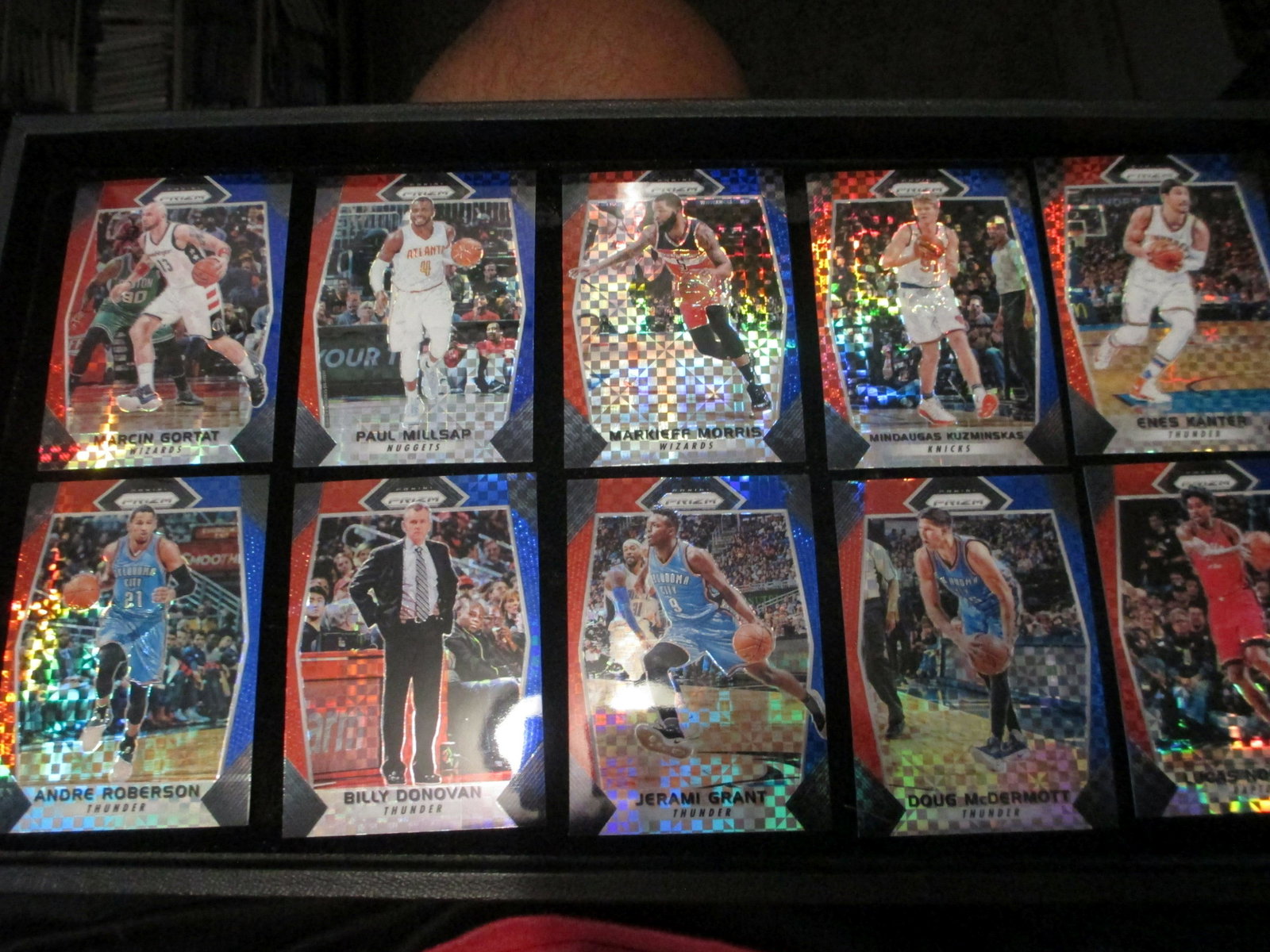 lot of 10 disco multi colored prizm basketball cards: prizm lot