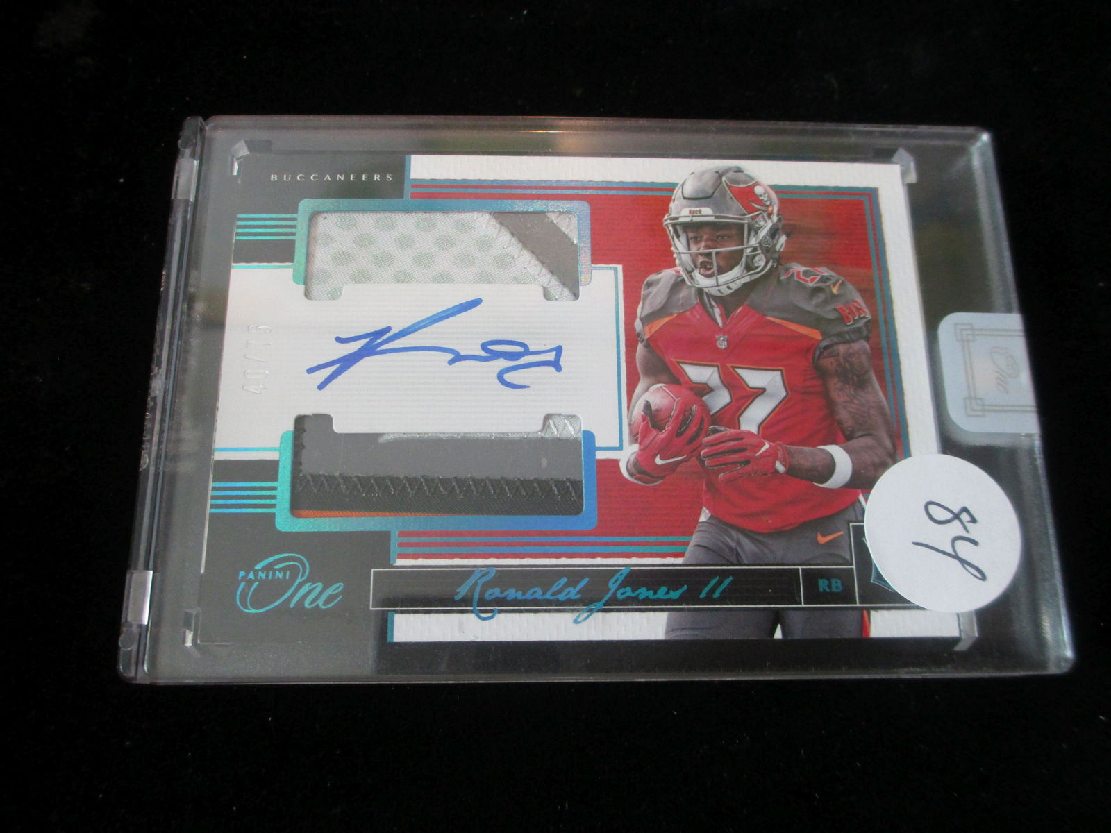 ronald jones signature and jersey card #40/75 (1 of 1)