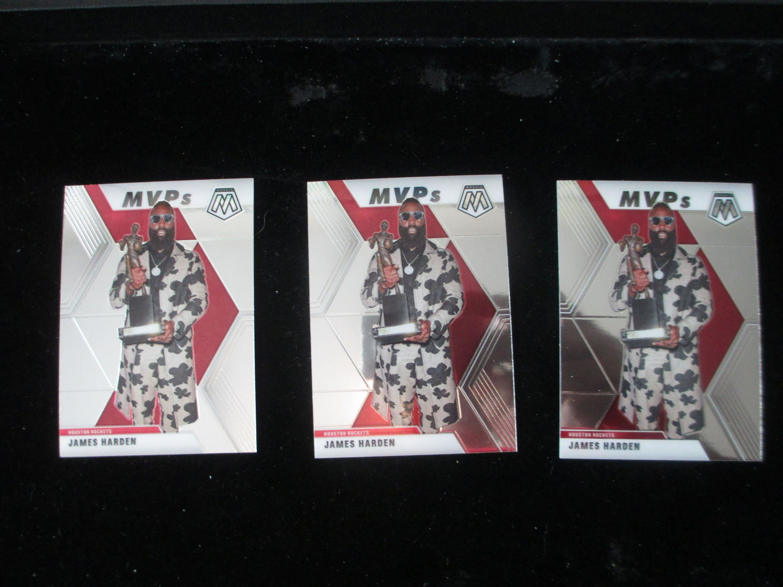 lot of 3 james harden mvp mosaic cards (1 of 1)