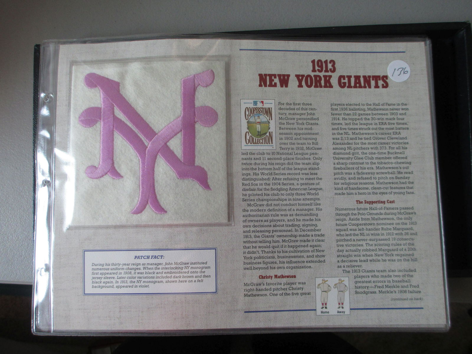 rare patch on card 1913 new york yankees (1 of 1)