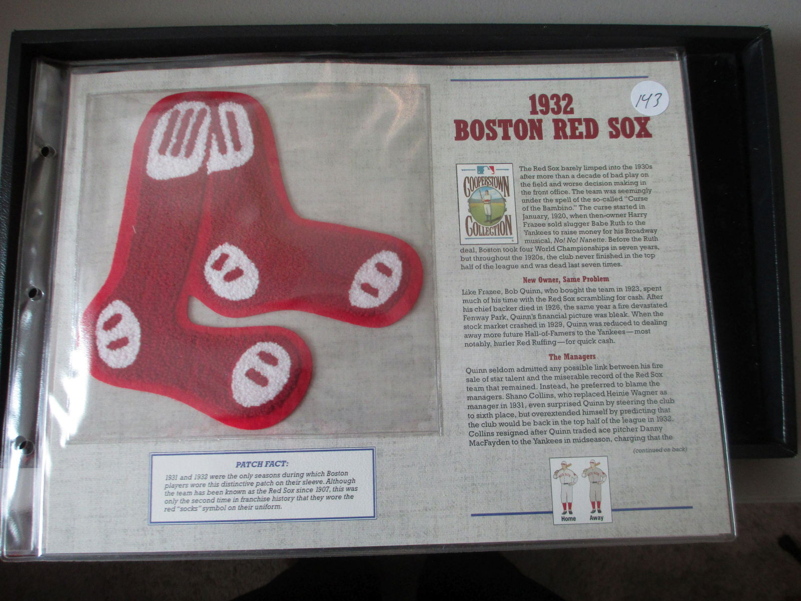 rare patch on card 1932 boston red sox (1 of 1)