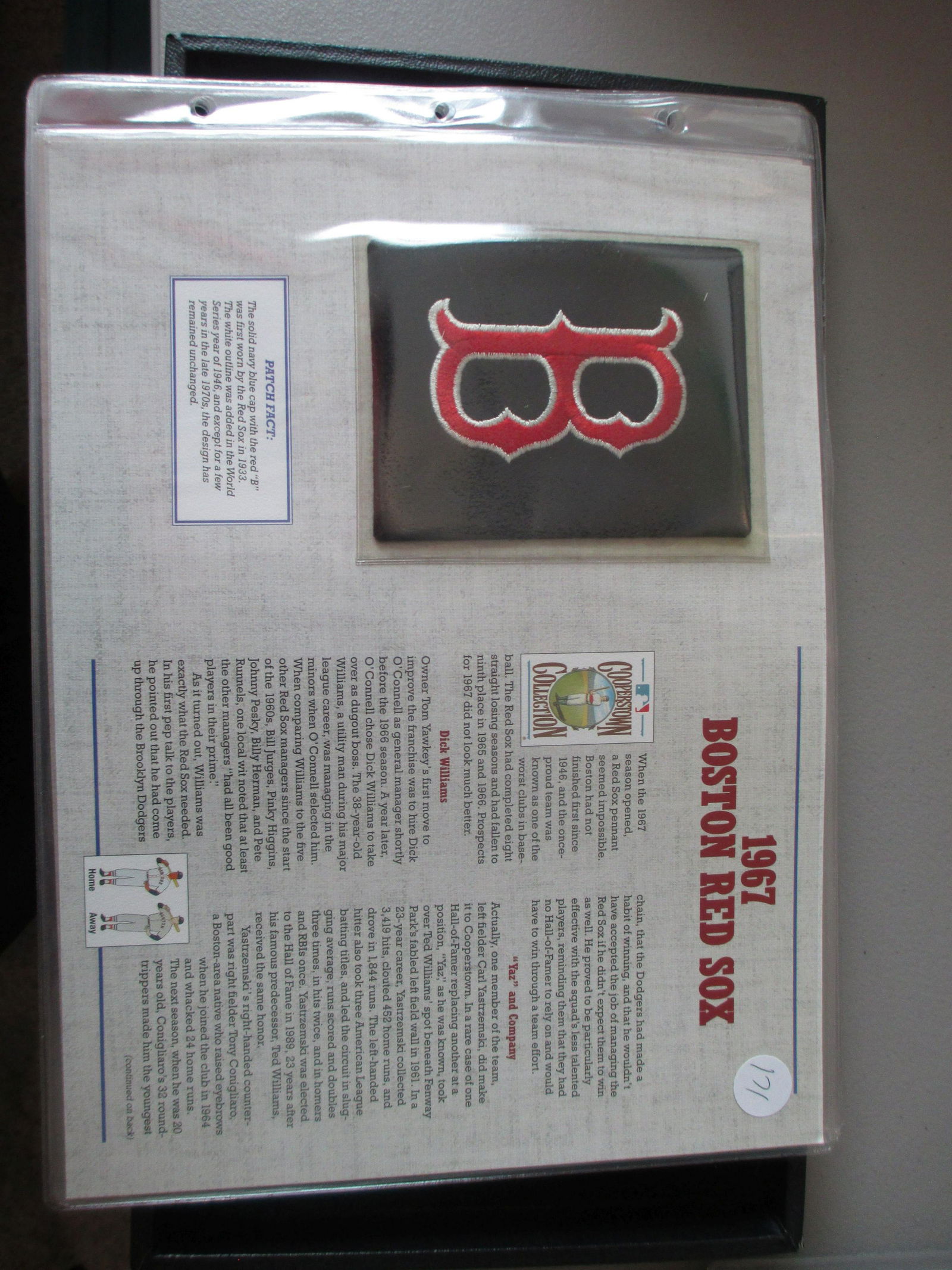 rare patch on card 1967 boston red sox (1 of 1)