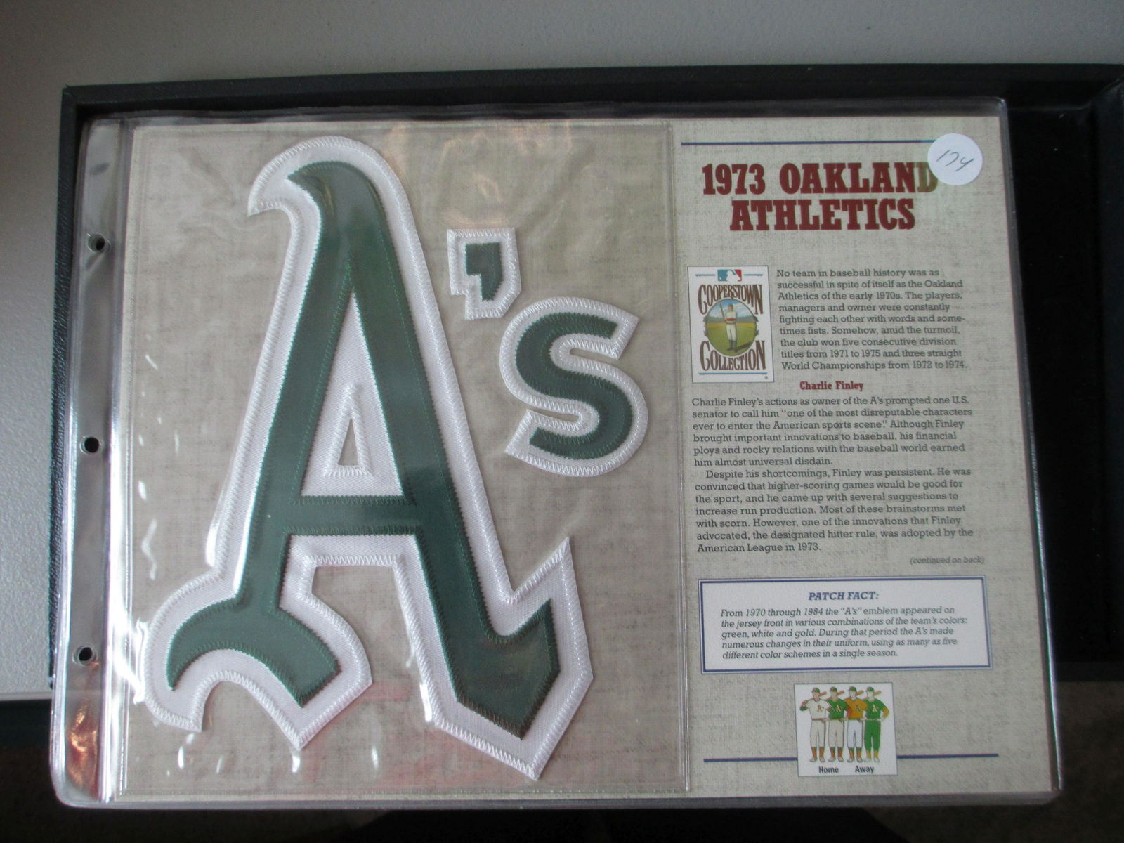rare patch on card 1973 oakland athletics (1 of 1)