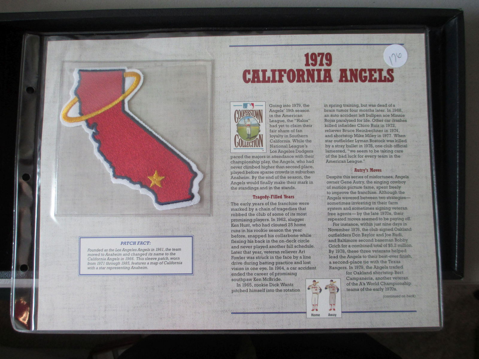 rare patch on card 1979 california angels (1 of 1)