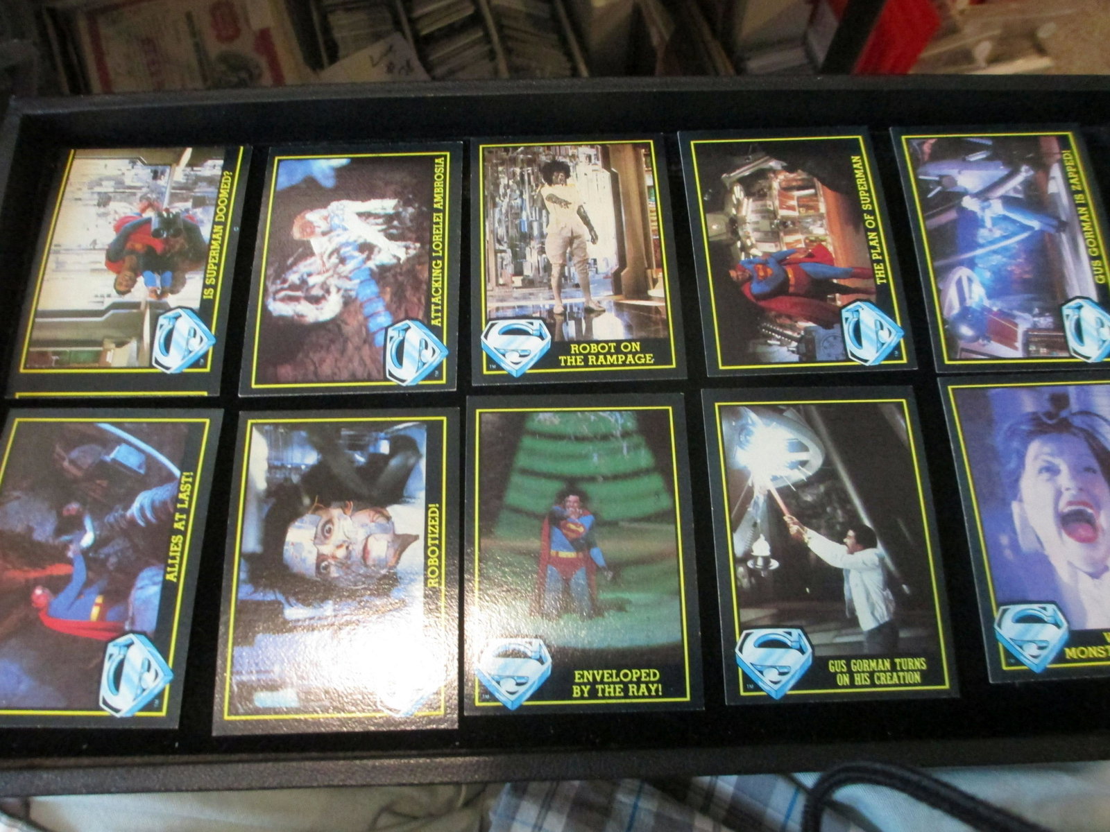 lot of 10 vintage superman cards: superman