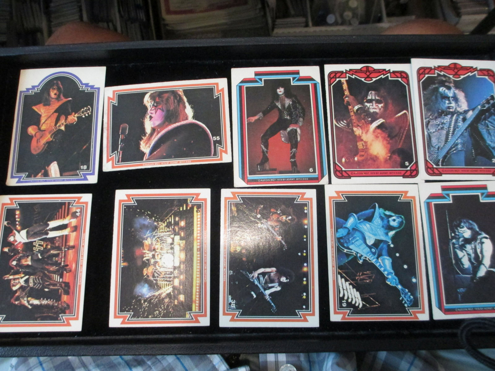 lot of 10 vintage kiss cards: rock and roll