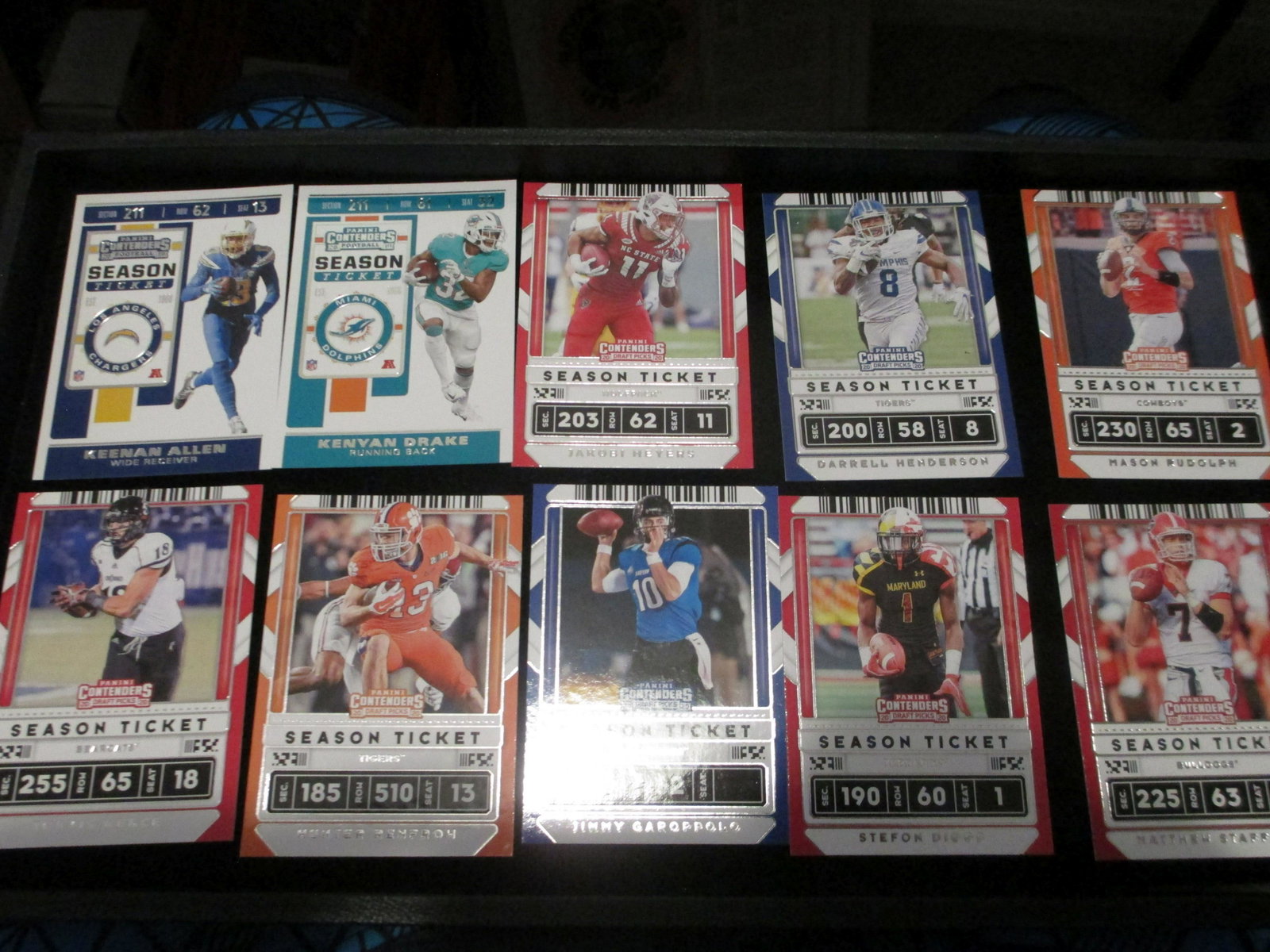 lot of 10 season ticket football cards: season ticket