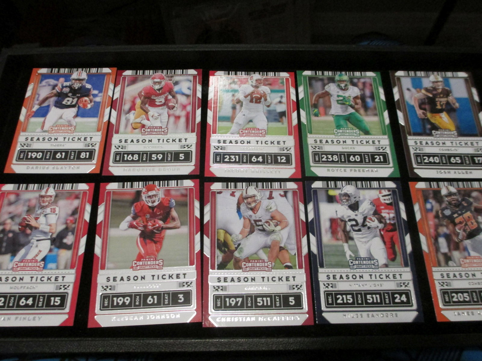 lot of 10 season ticket football cards: season ticket