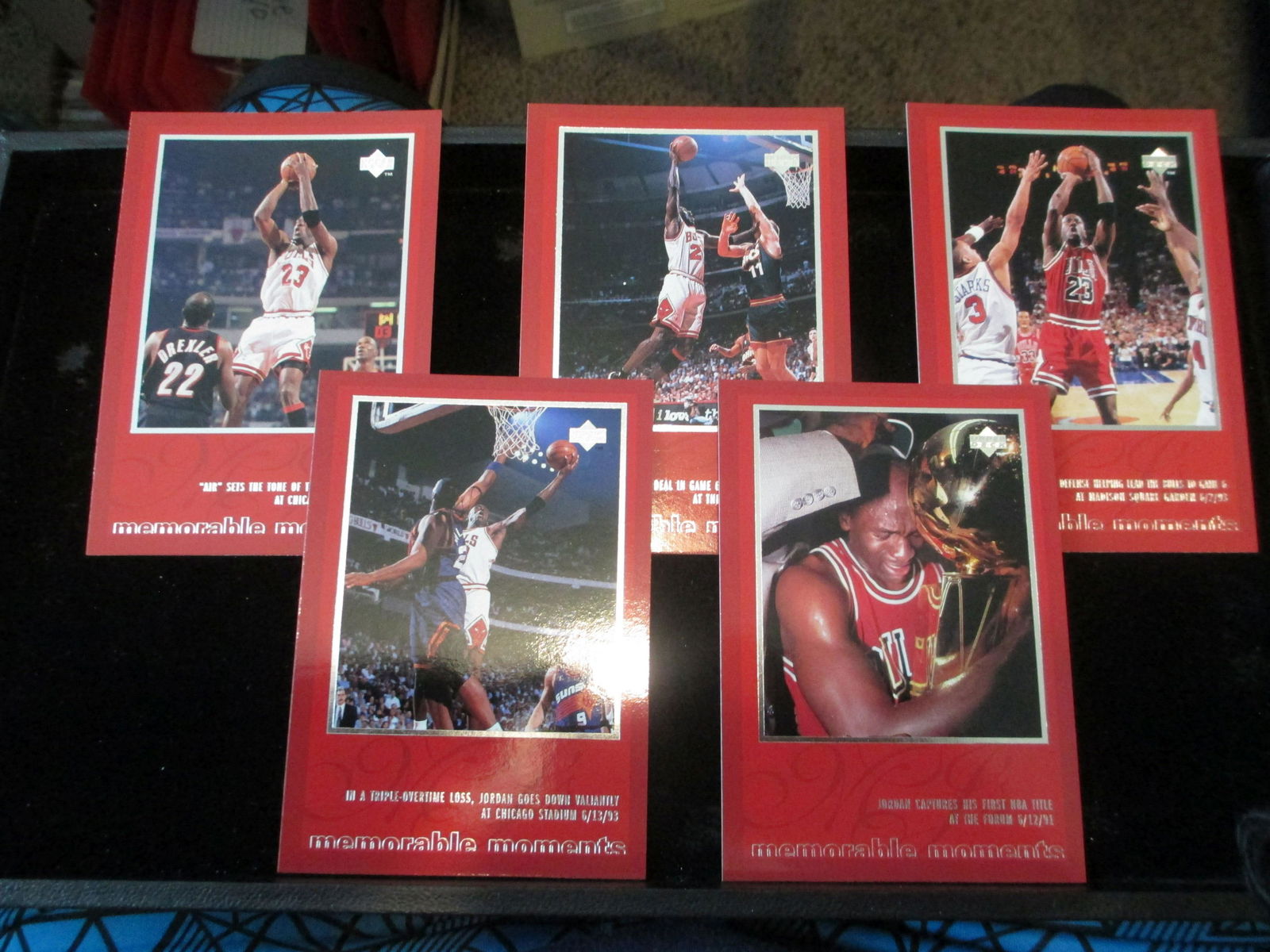 lot of 5 large michael jordan cards (1 of 1)