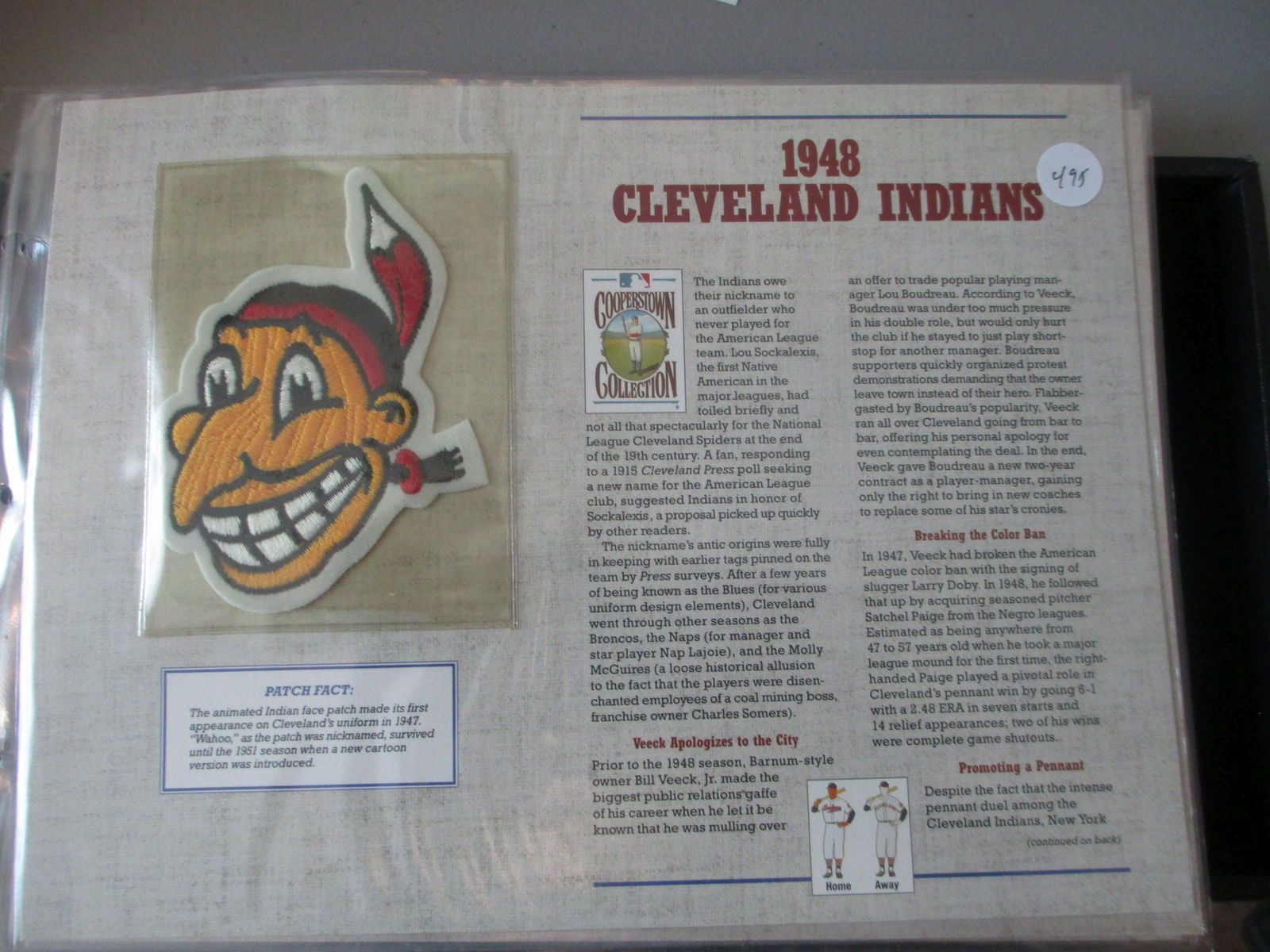 vintage patch 1948 cleveland indians (1 of 1)