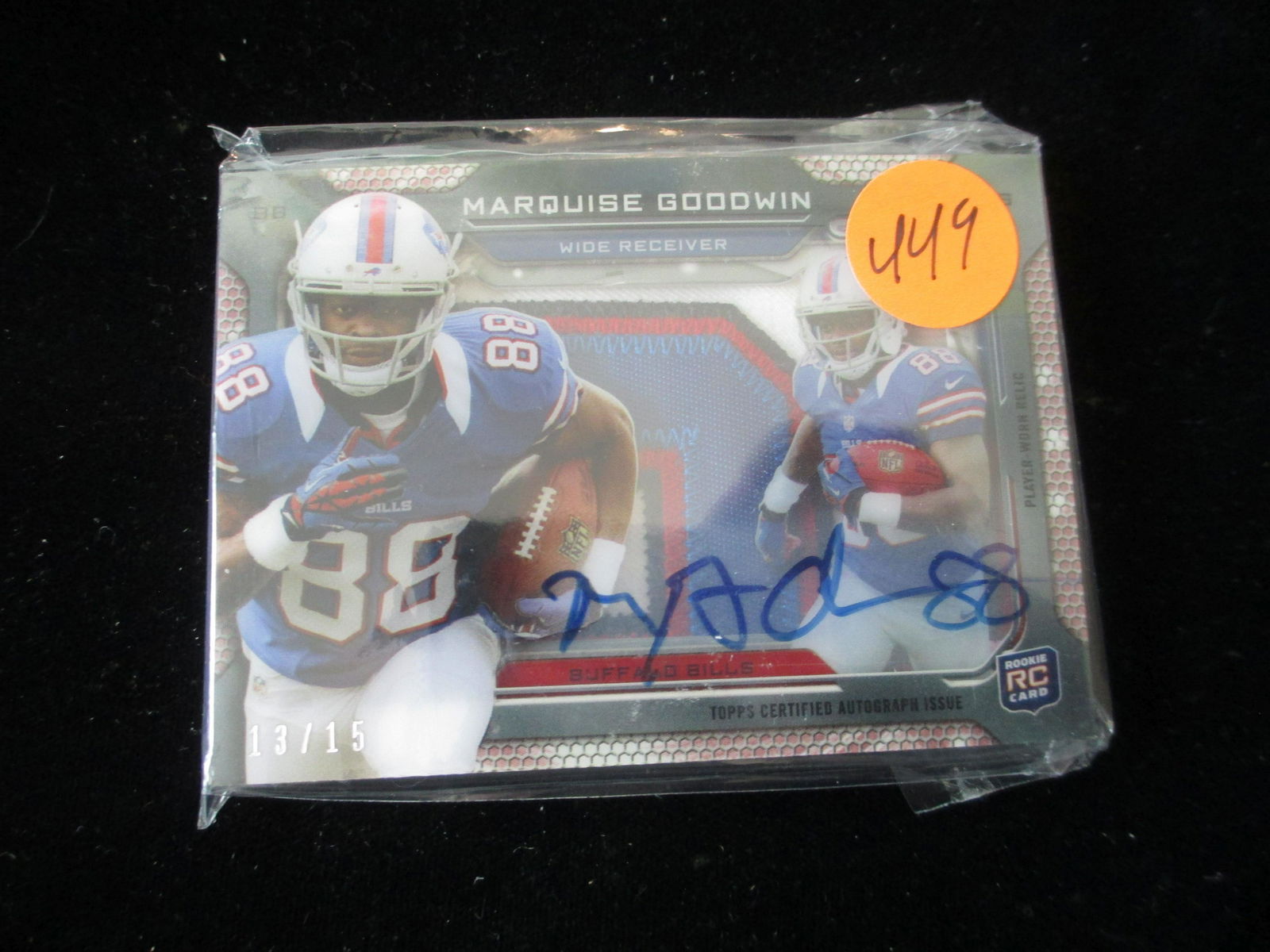 marquise goodwin patch and signaure and #13/15 (1 of 1)