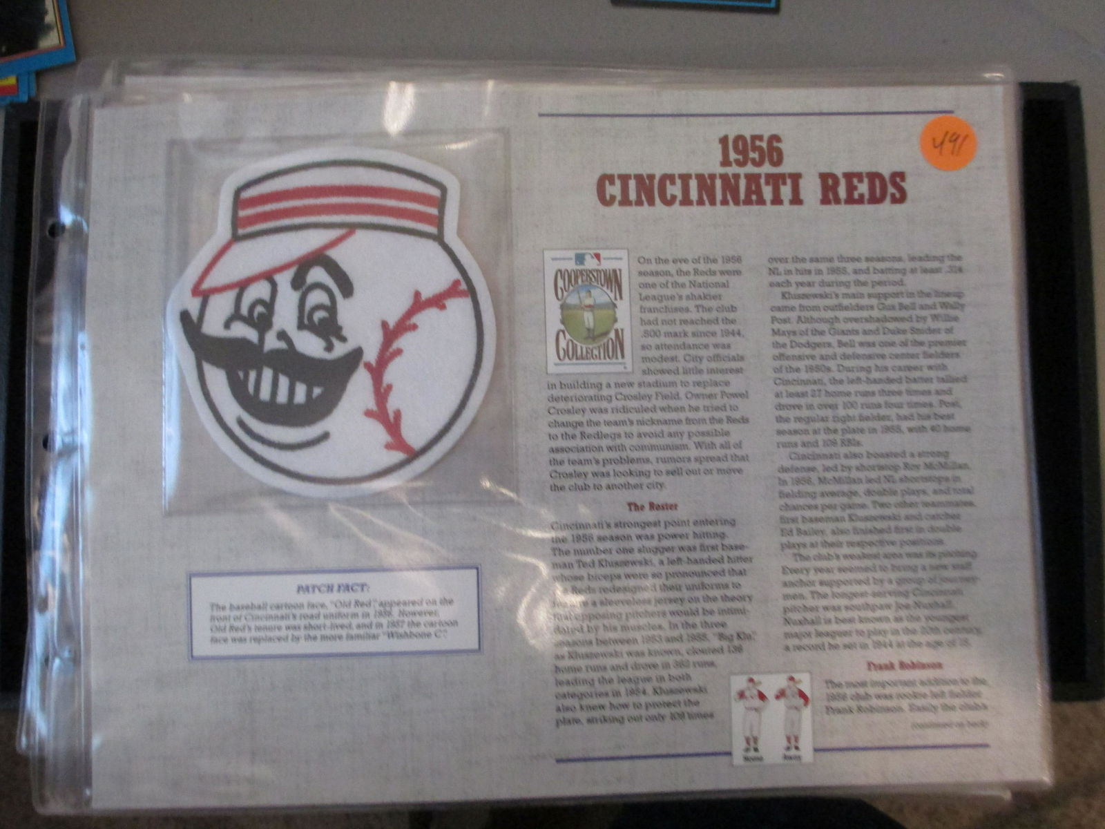 vintage baseball patch 1956 cincinnati reds (1 of 1)