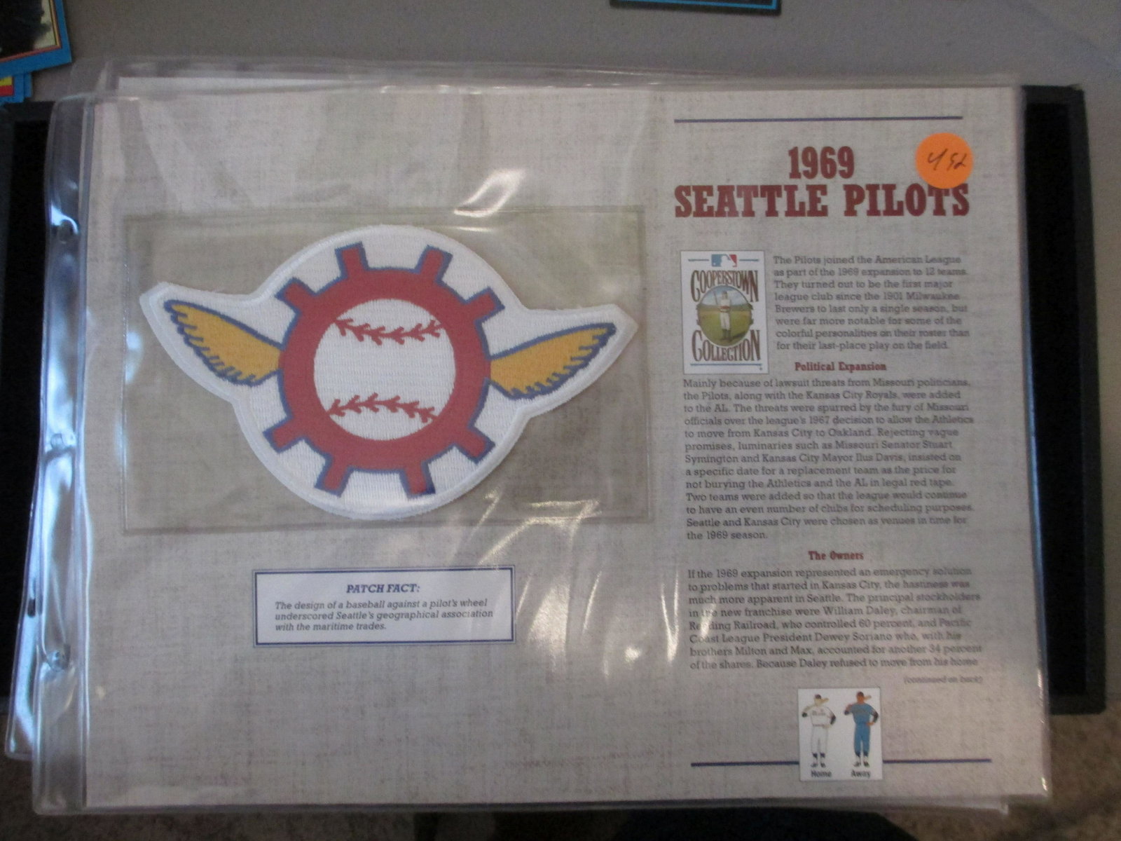 vintage baseball patch 1969 seattle pilots (1 of 1)