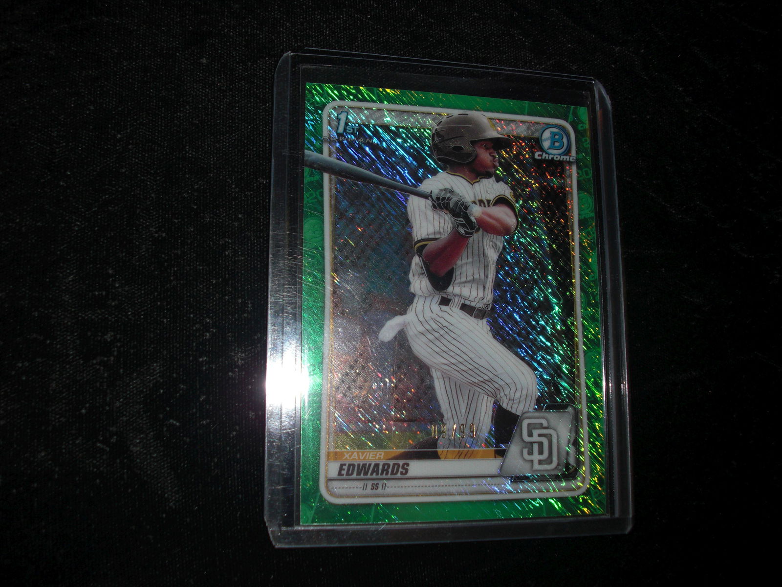 2020 xavier edwards #09/99 green bowman chrome (1 of 1)