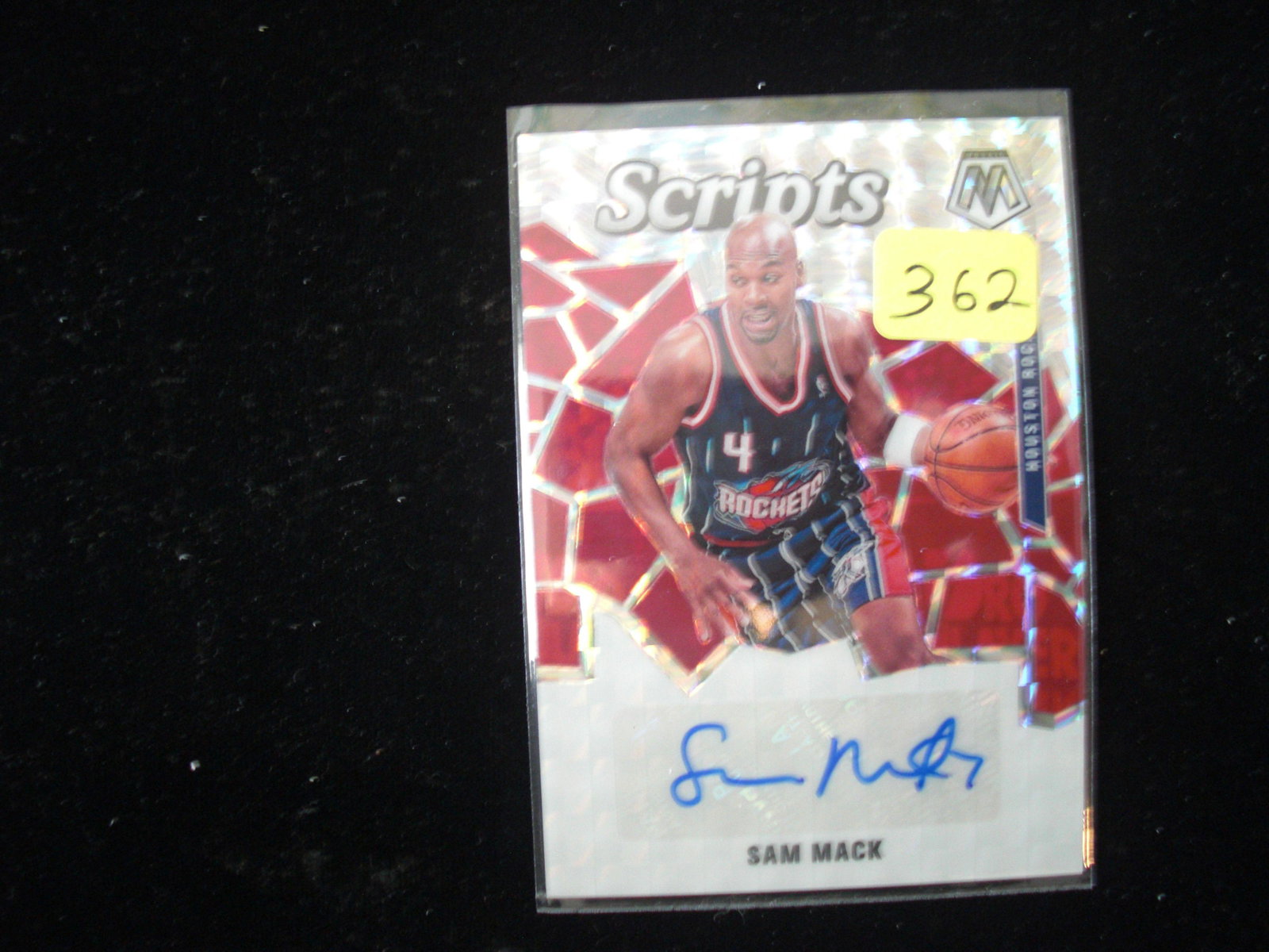 sam mack mosaic signature card no.sc-smk: rockets