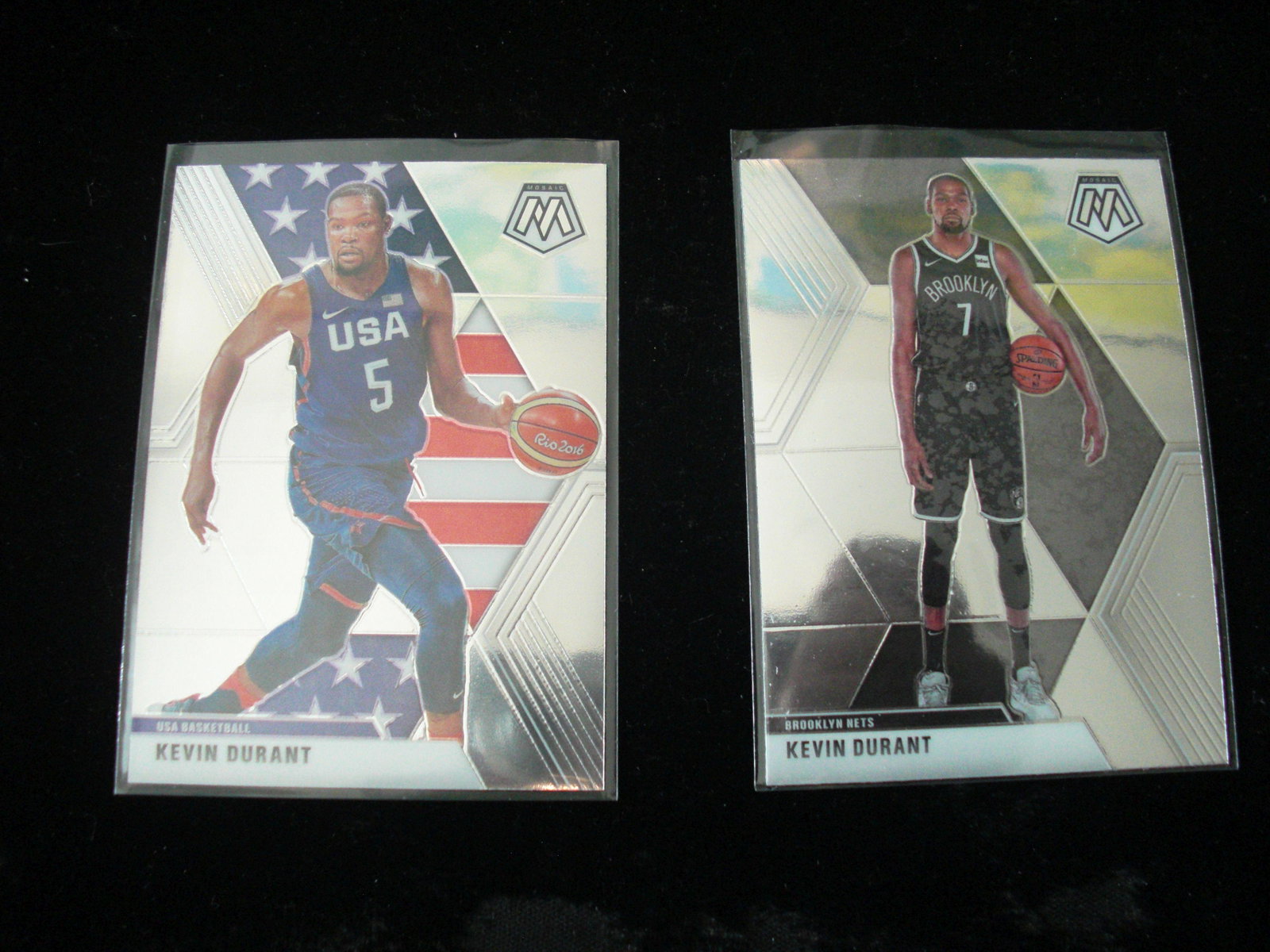 kevin durant 2 mosaic card lot: two card lot
